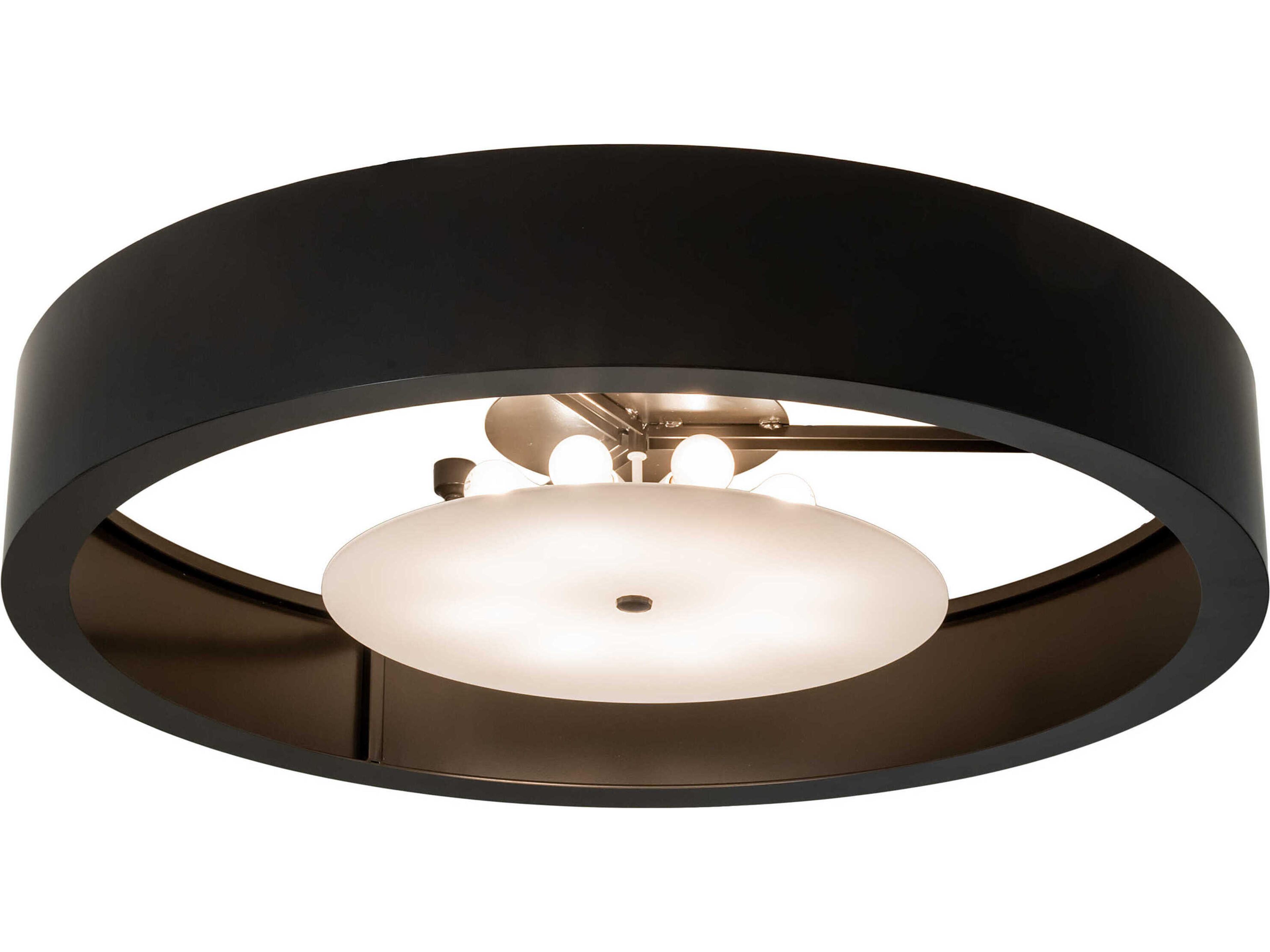 Cilindro 8-Light Timeless Bronze Round Flush Mount