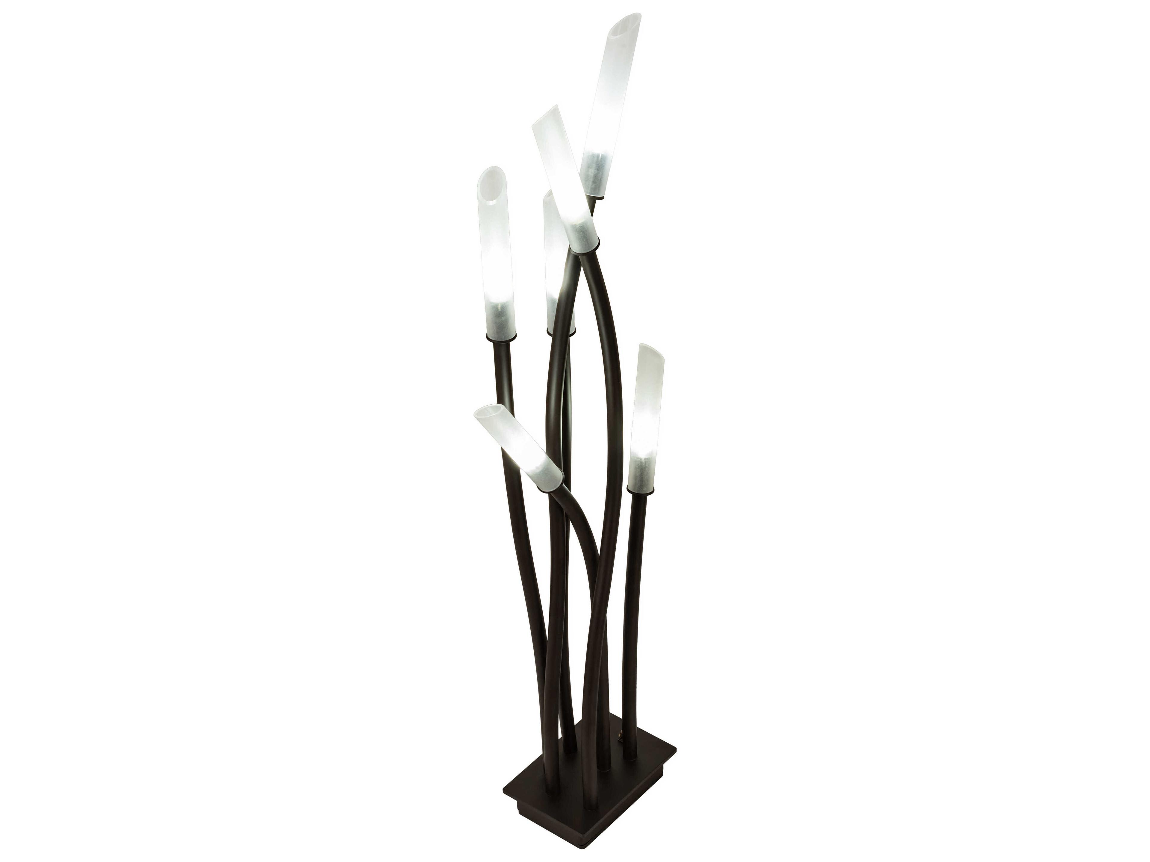 Meyda Titicaca Oil Rubbed Bronze Glass Floor Lamp