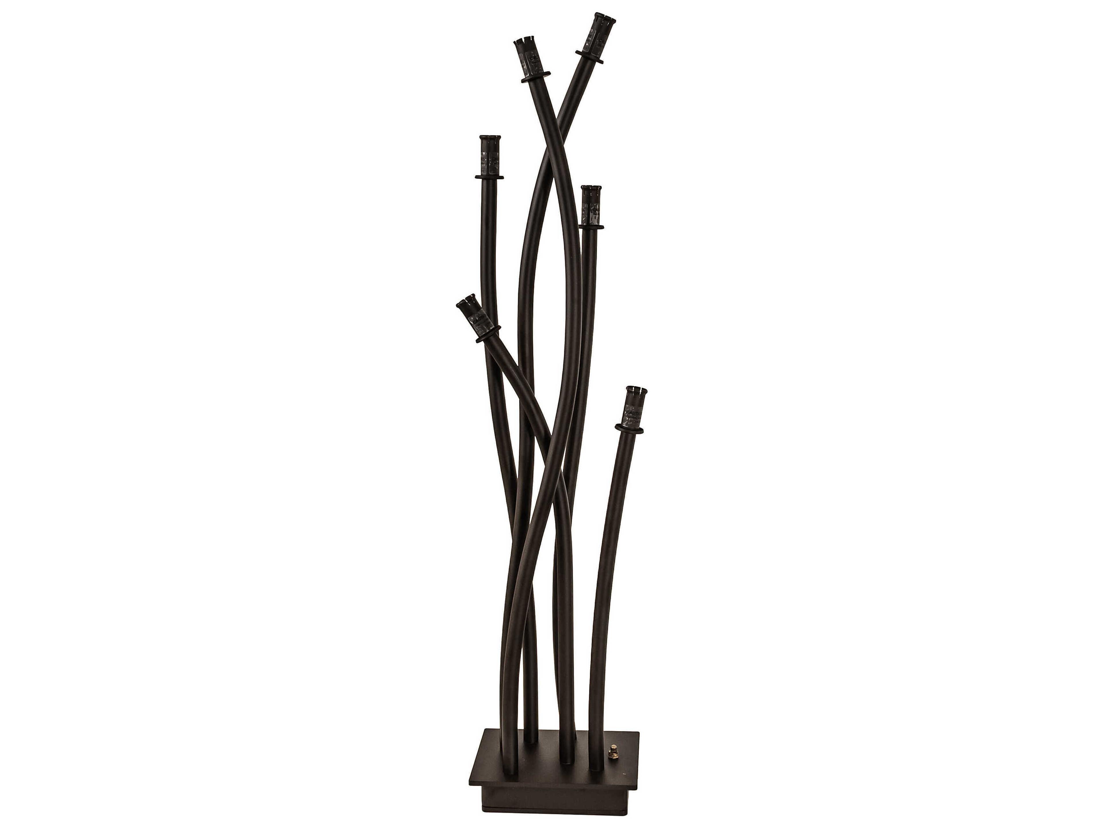 Meyda Titicaca Oil Rubbed Bronze Glass Floor Lamp