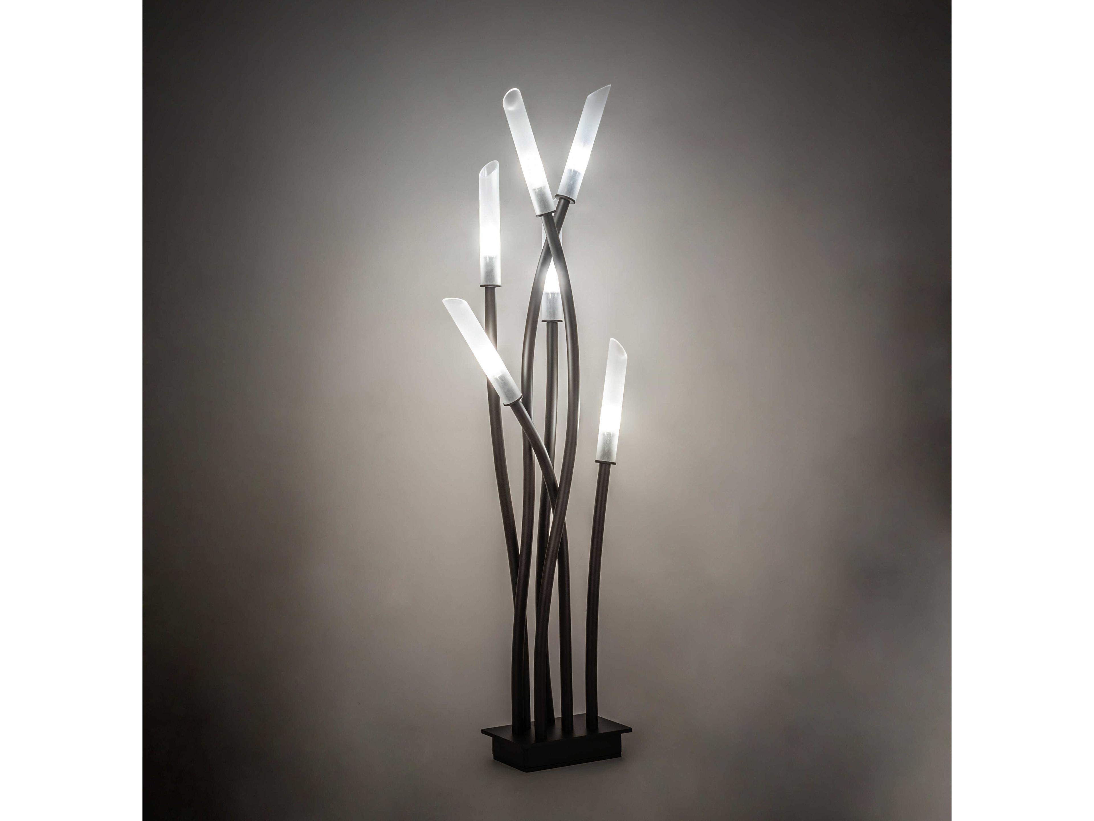 Meyda Titicaca Oil Rubbed Bronze Glass Floor Lamp