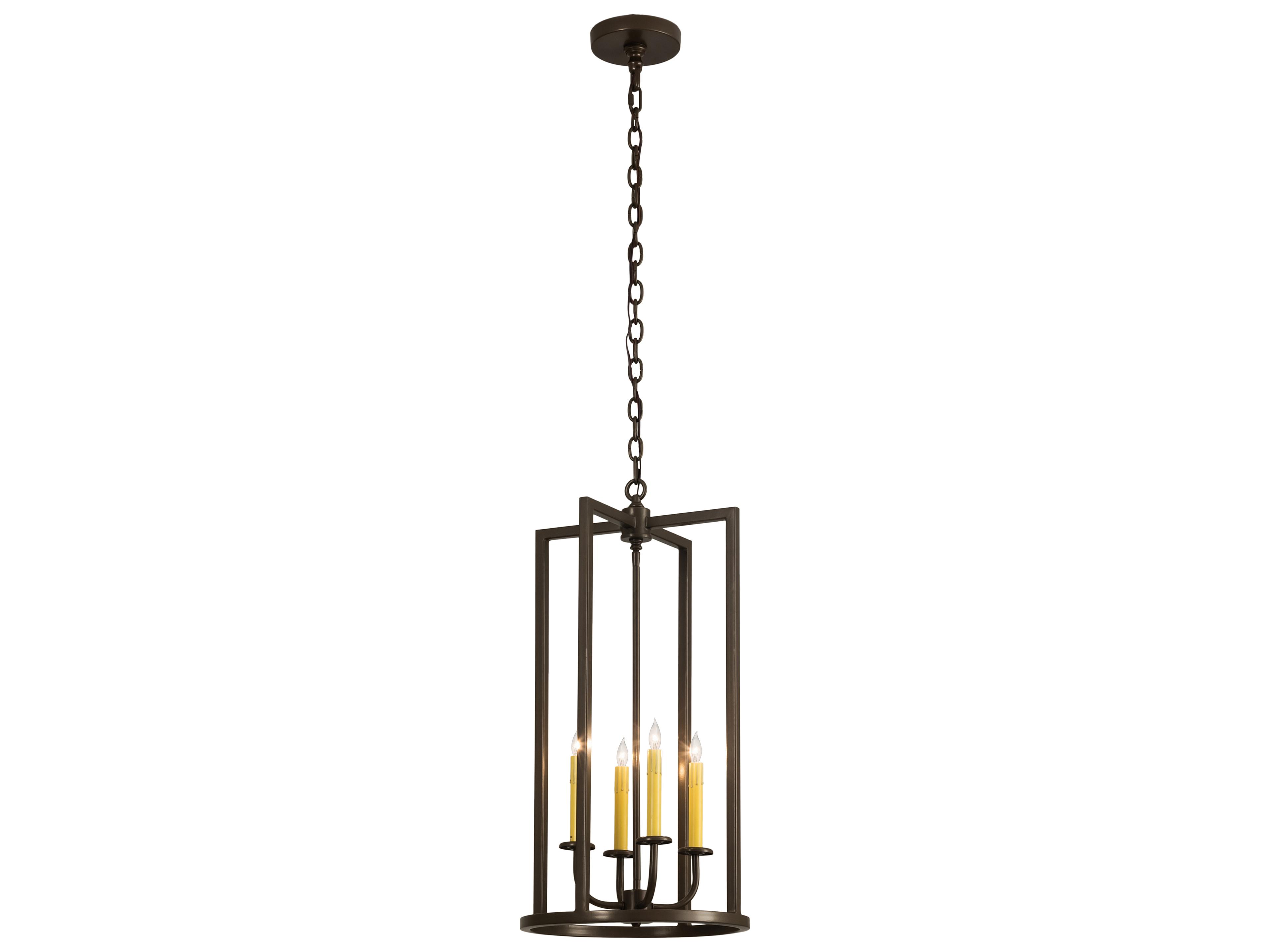 Porte Tournante 4-Light Brown Chandelier