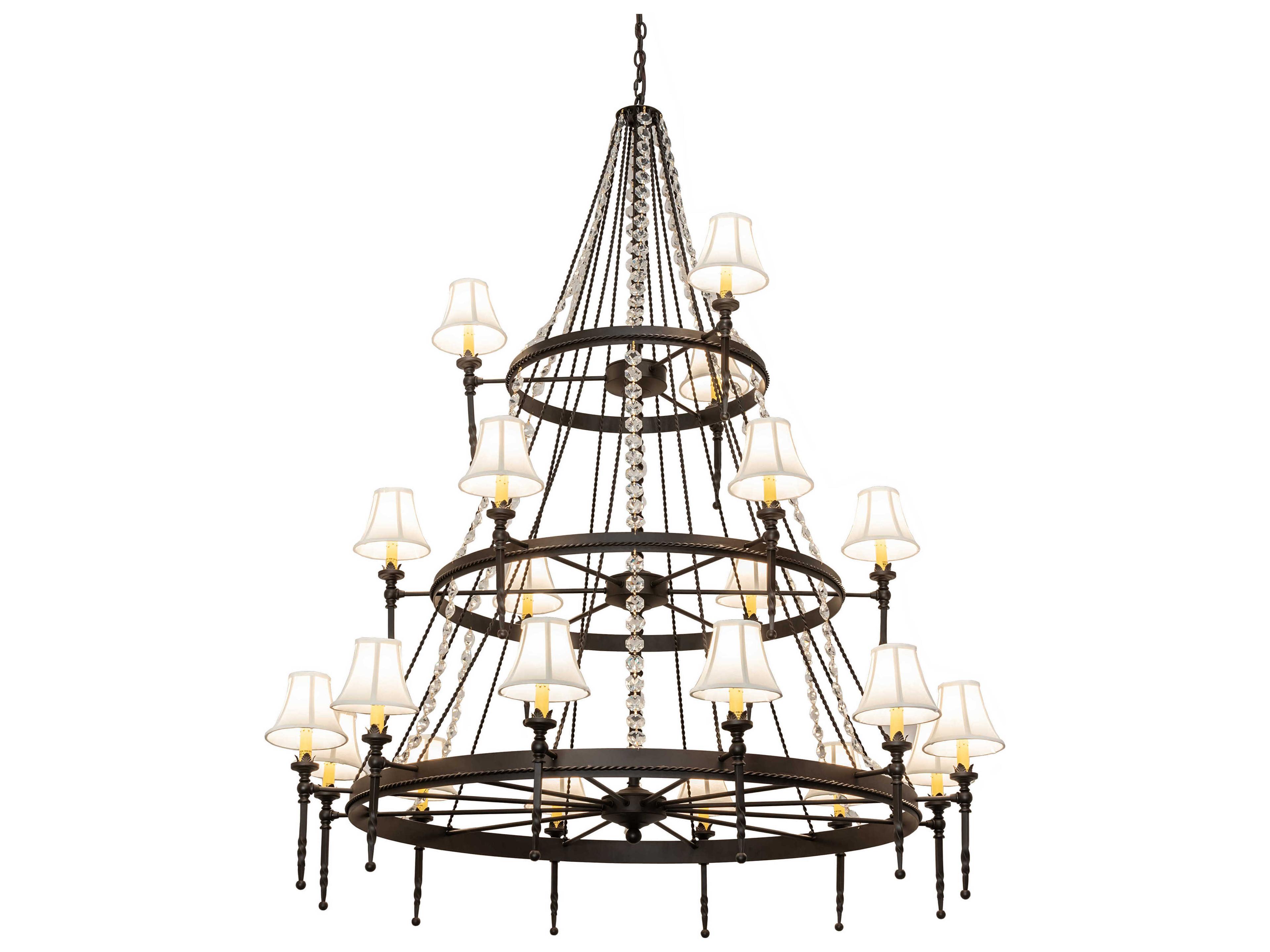 Amaury 21-Light Oil Rubbed Bronze Empire Tiered Chandelier