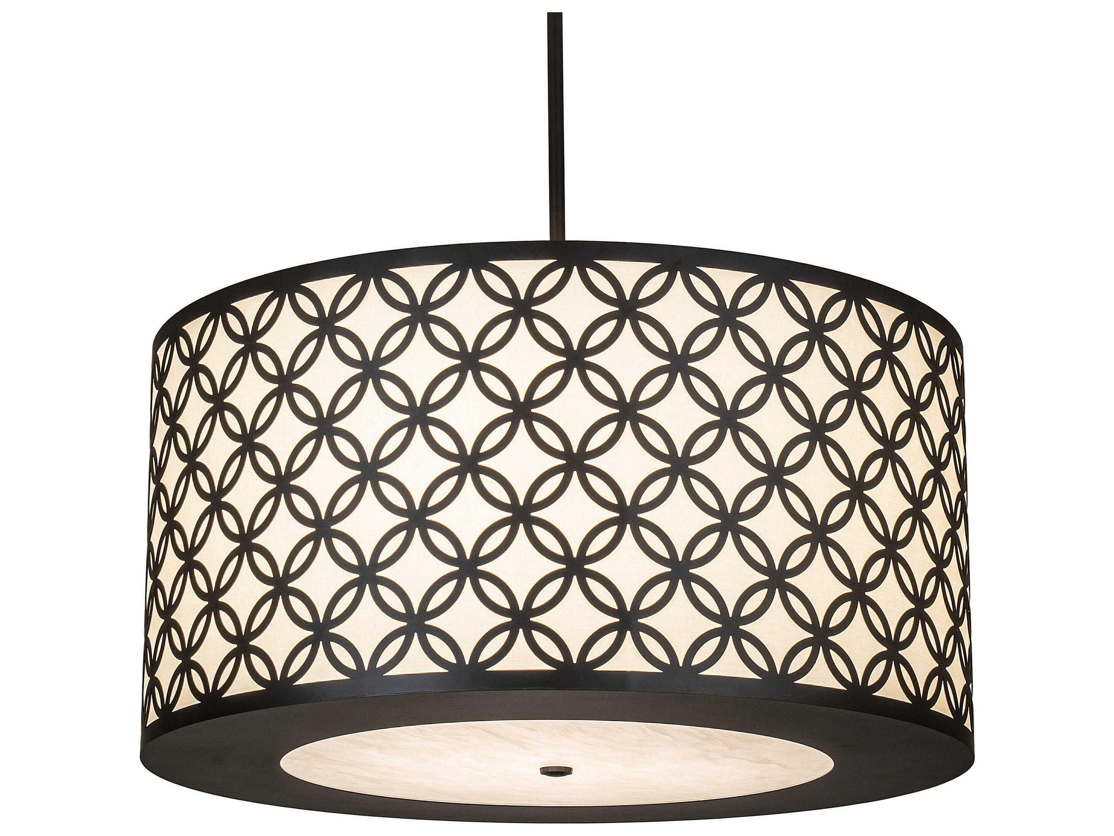 3-Light Oil Rubbed Bronze Drum Pendant