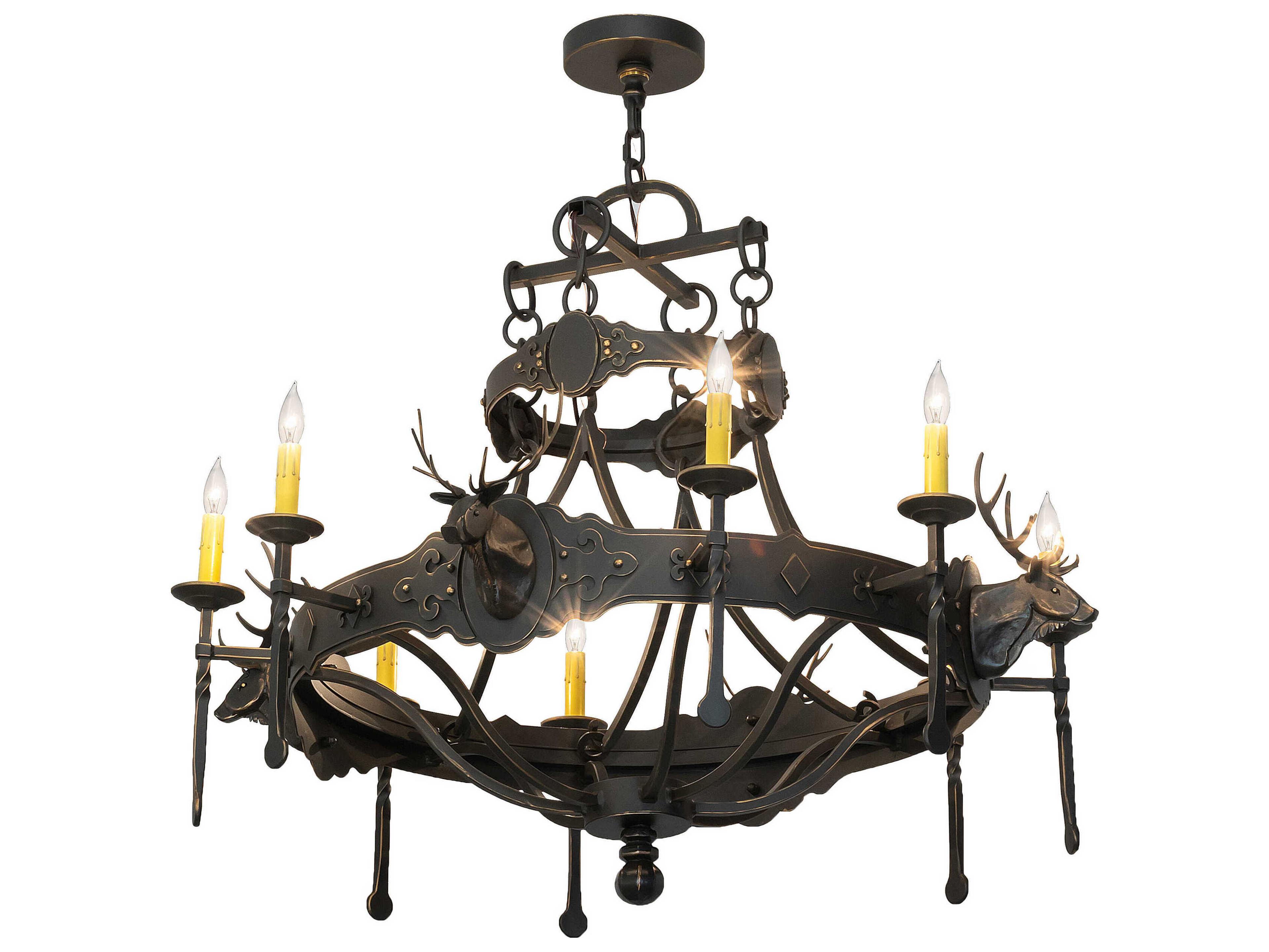 8-Light Timeless Bronze Chandelier