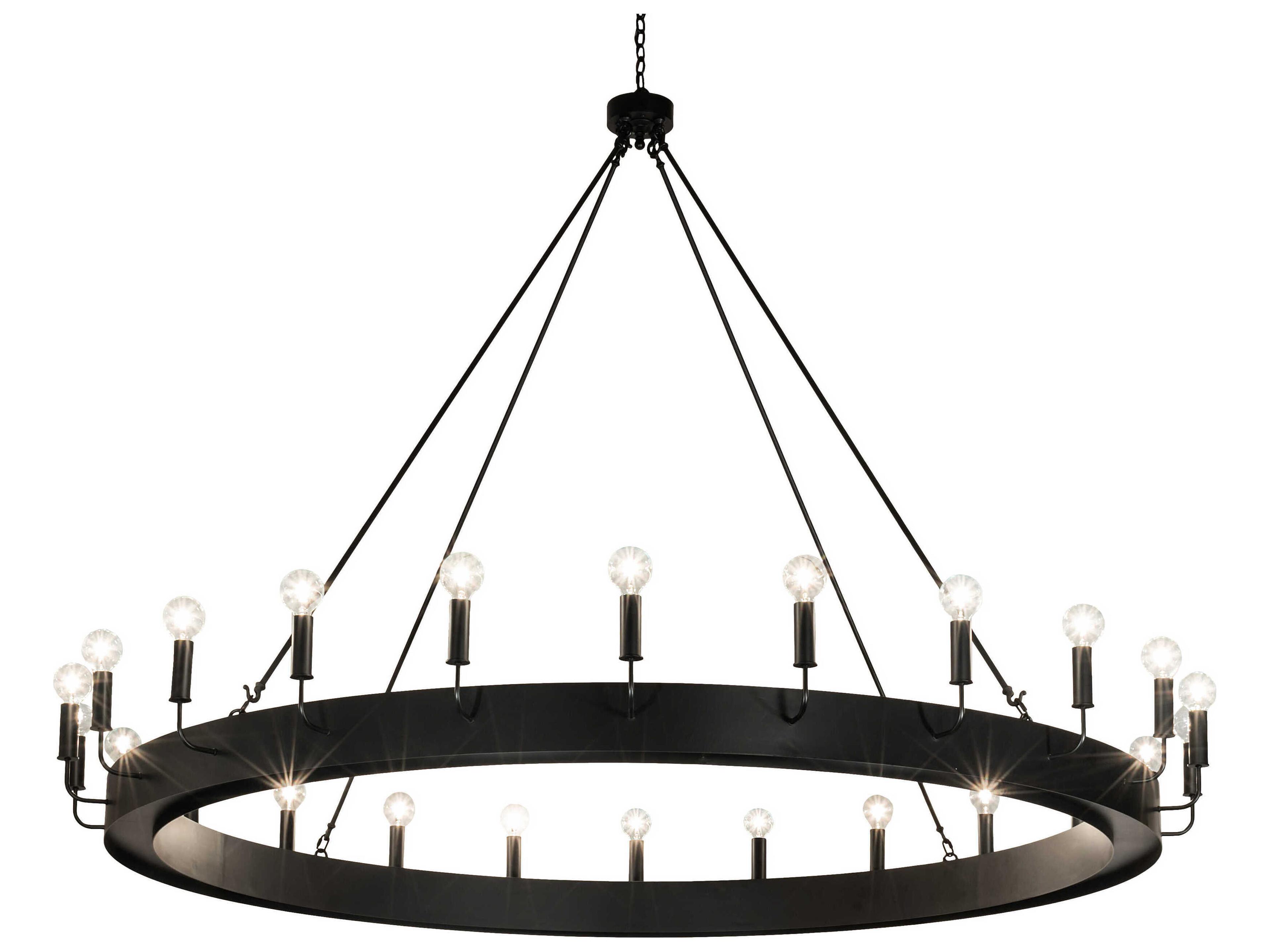 Meyda 24-Light Black LED Chandelier