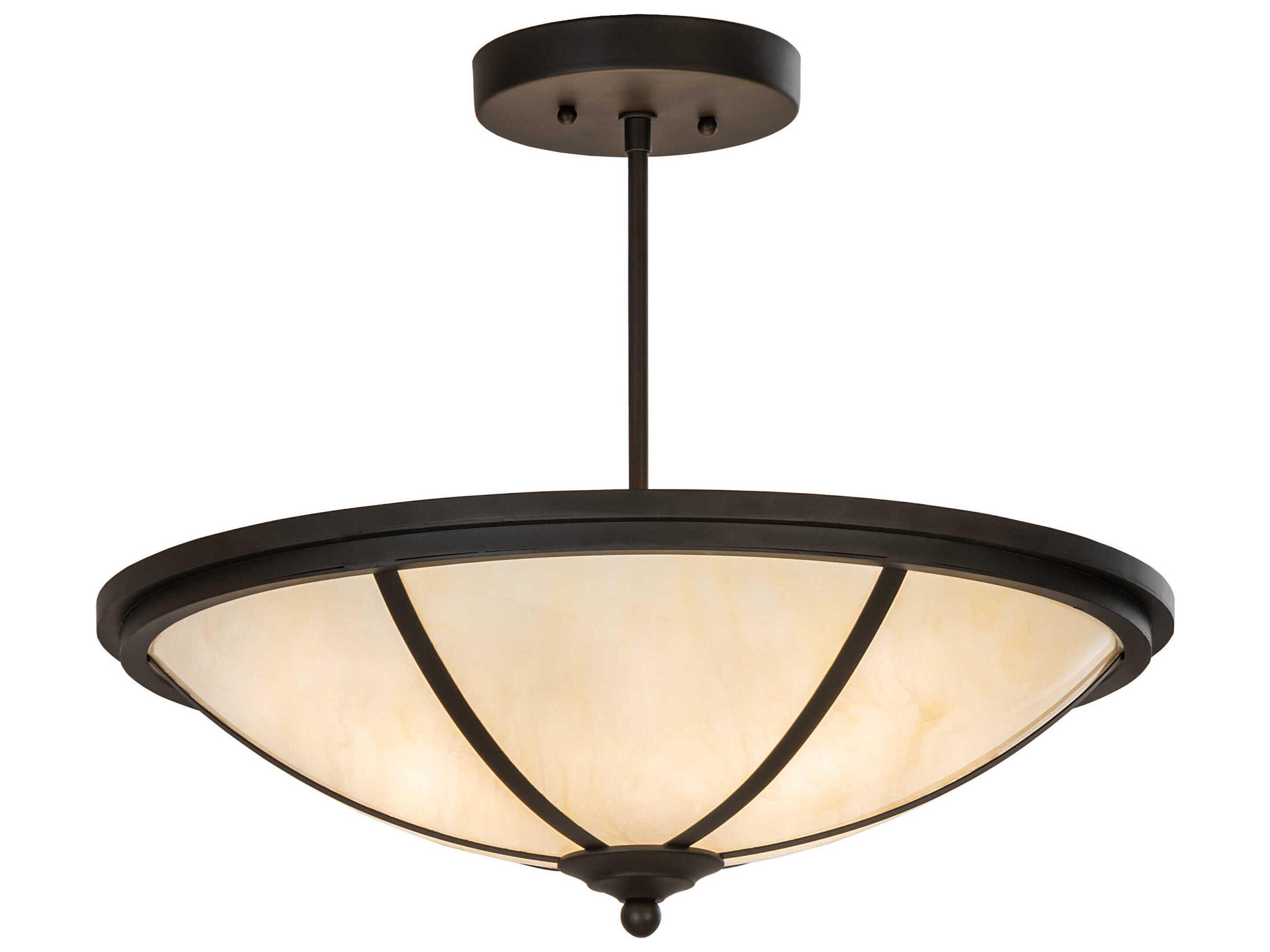 Commerce 4-Light Bronze Bowl Semi Flush Mount