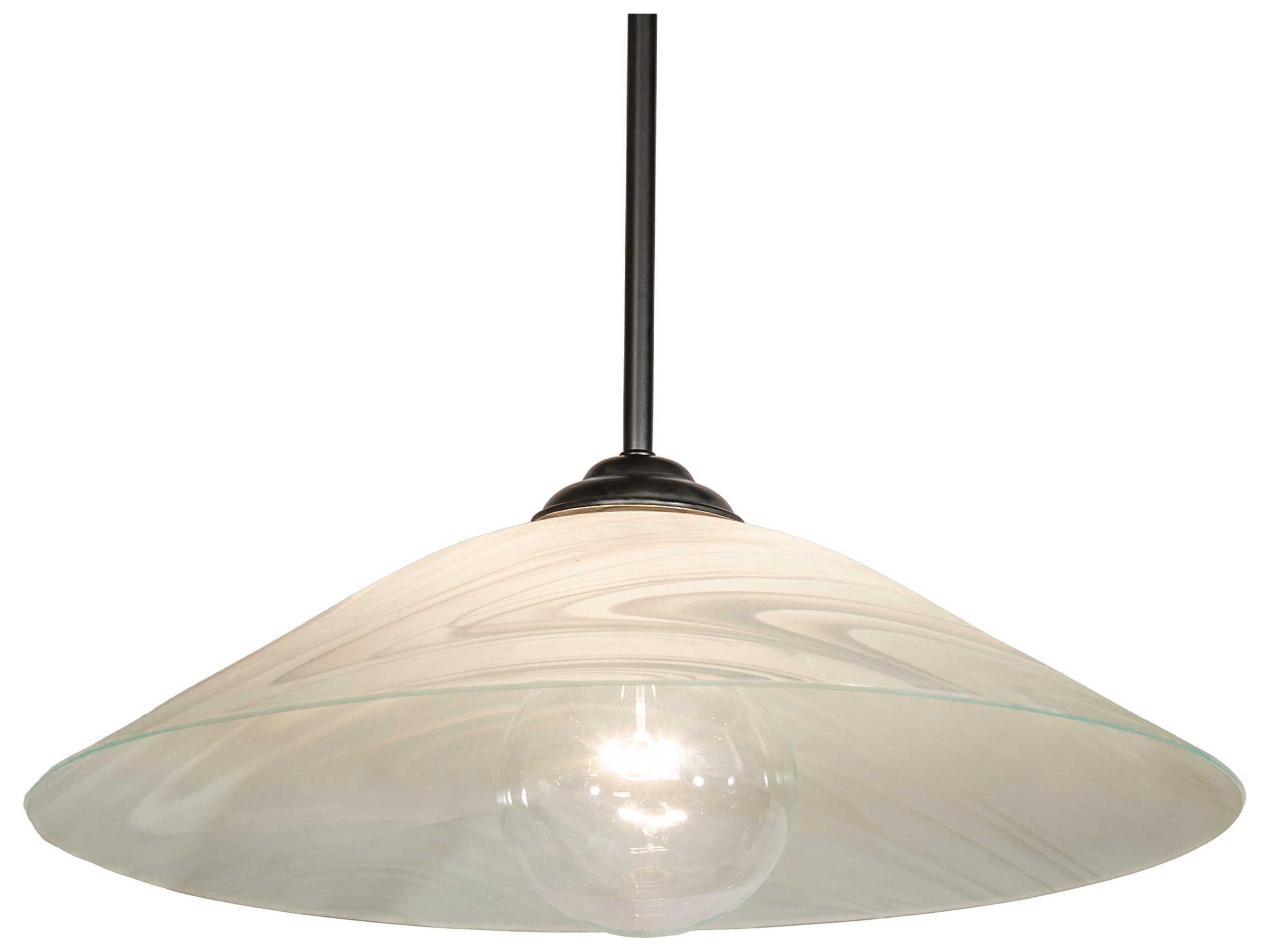 Metro 1-Light Craftsman Brown Glass Pendant