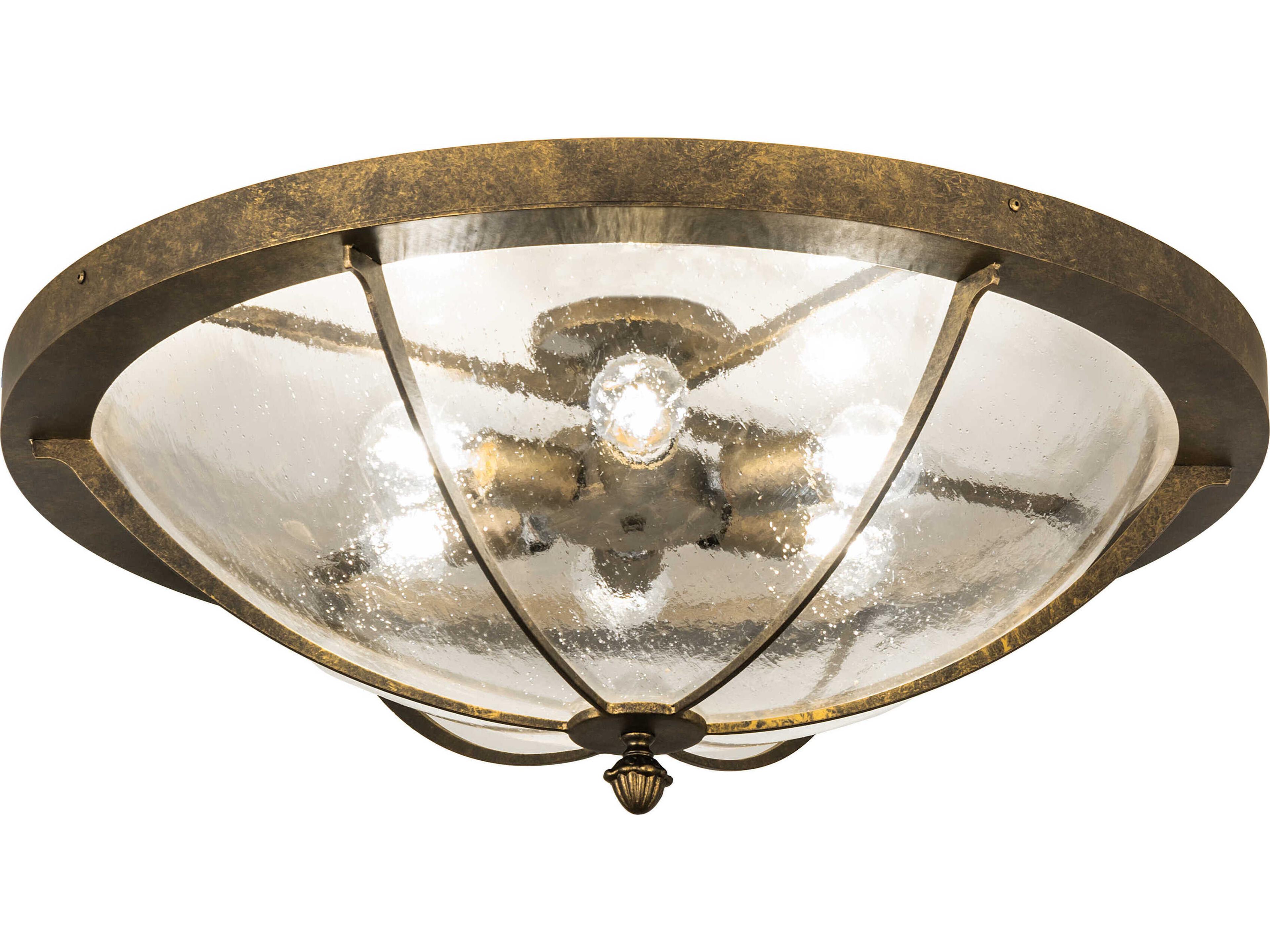 Dominga 6-Light Brown Glass LED Bowl Flush Mount