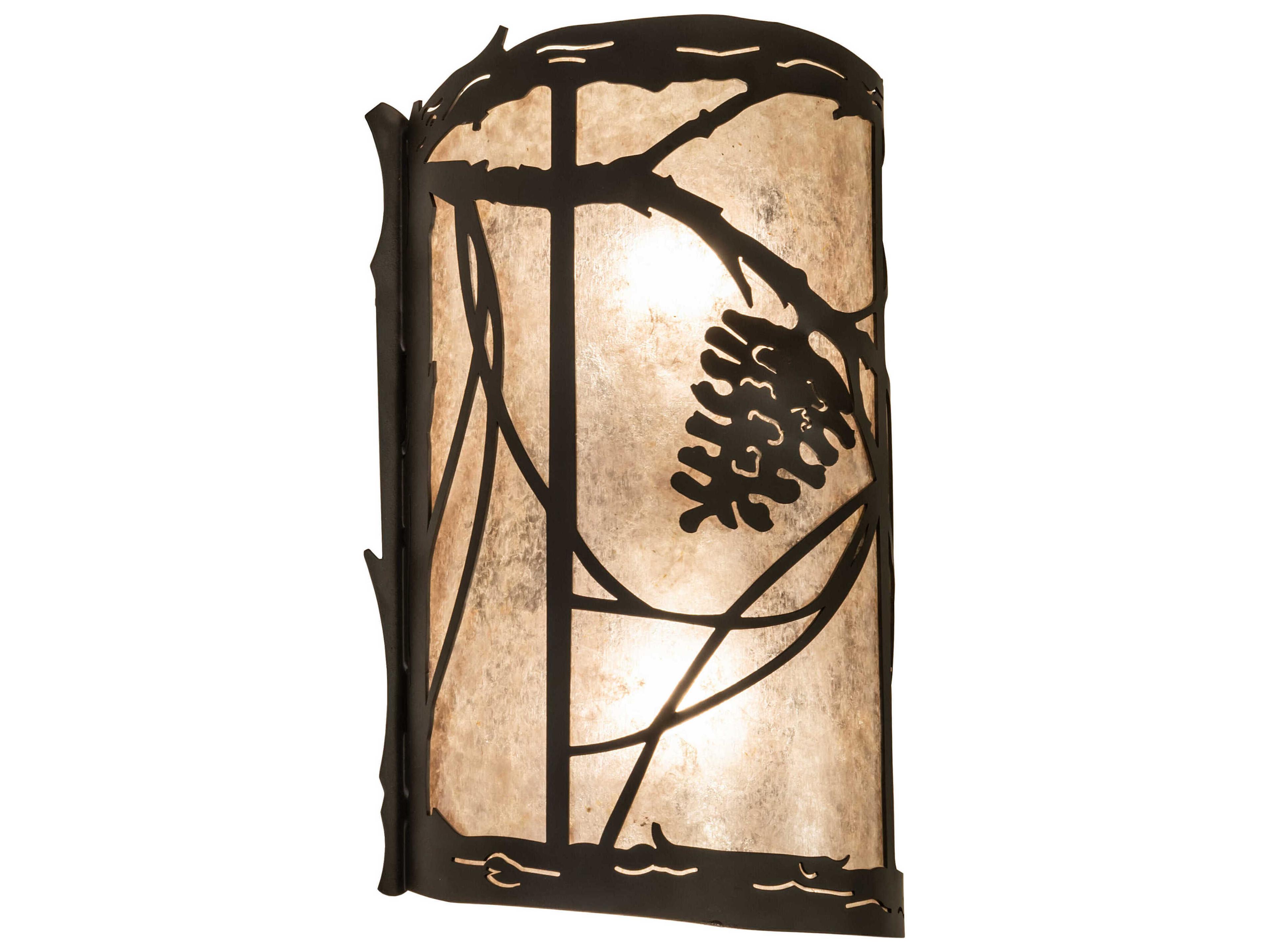 Whispering Pines 2-Light Oil Rubbed Bronze Glass Wall Sconce