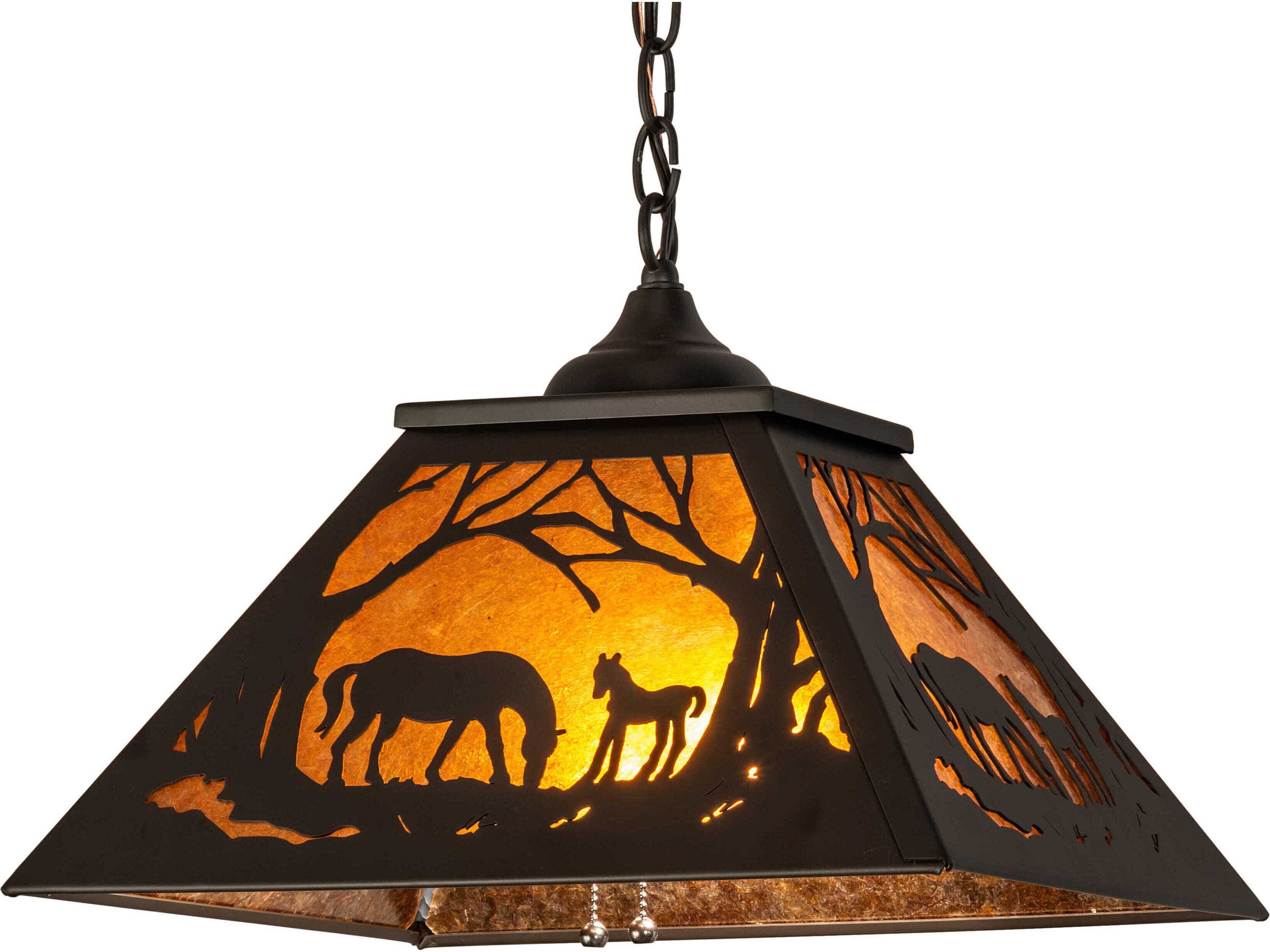 Meyda 1-Light Oil Rubbed Bronze Glass Pendant