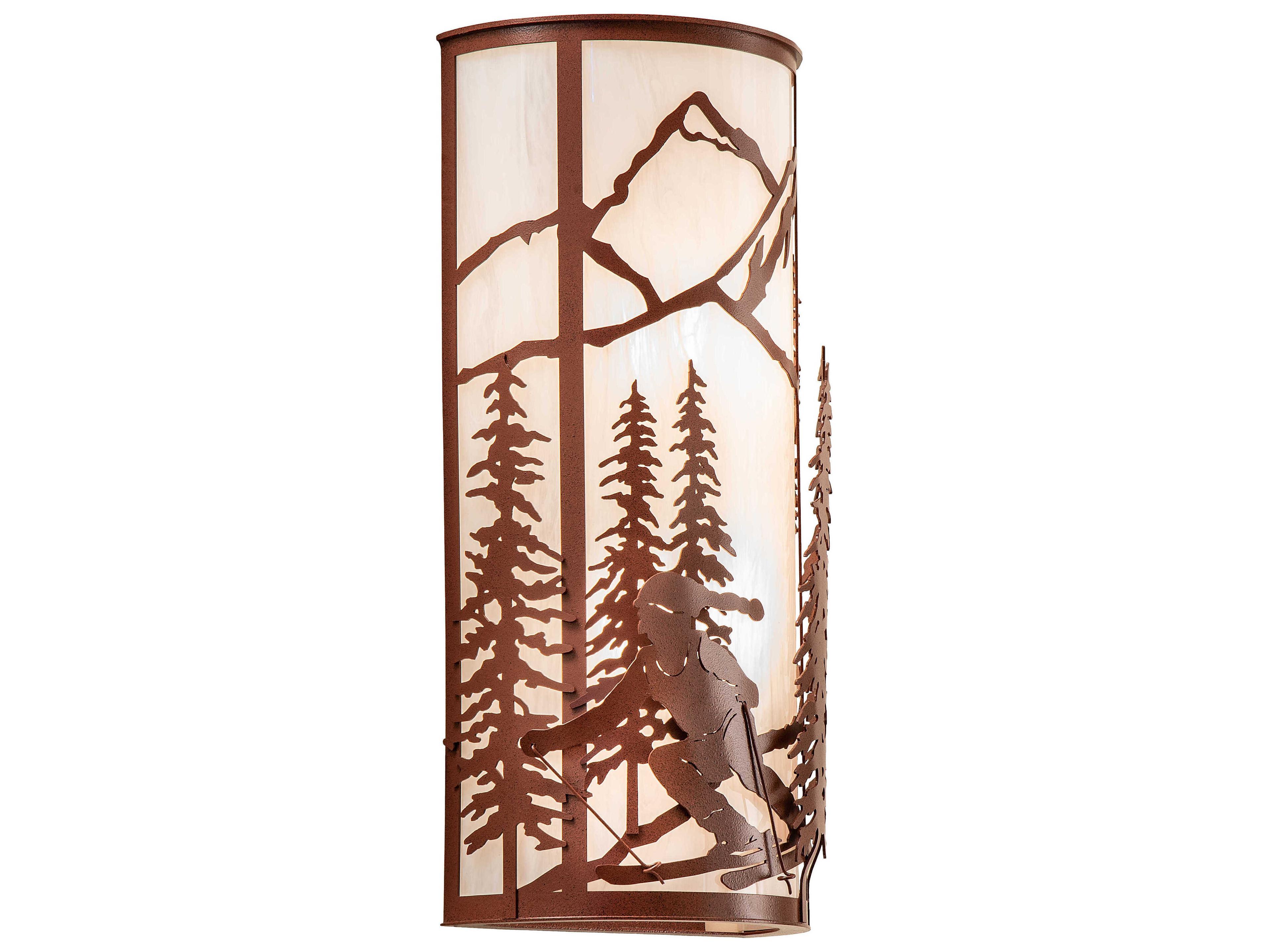 Alpine 2-Light Rust Brown Wall Sconce