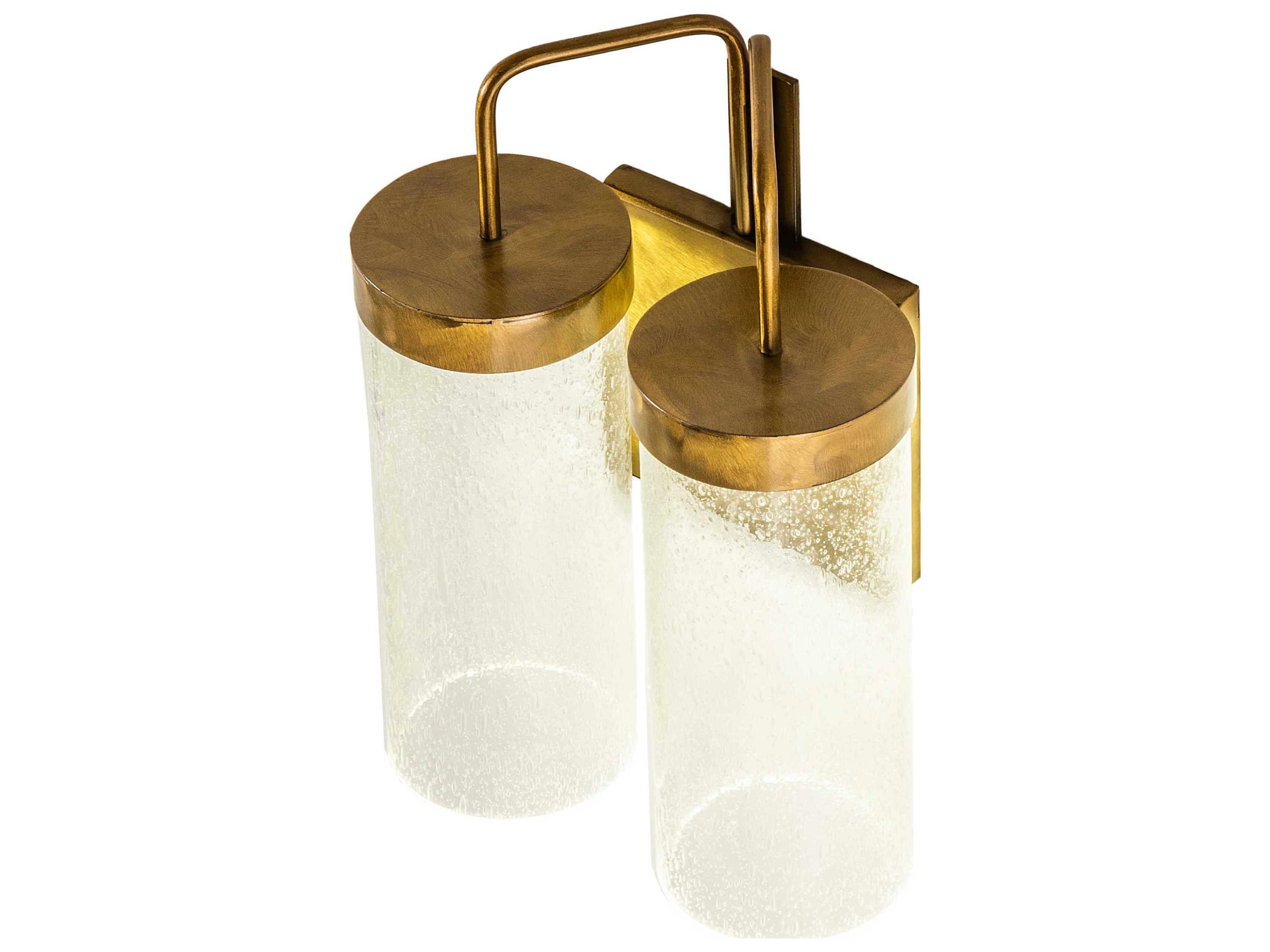 Meyda Gold Glass LED Wall Sconce