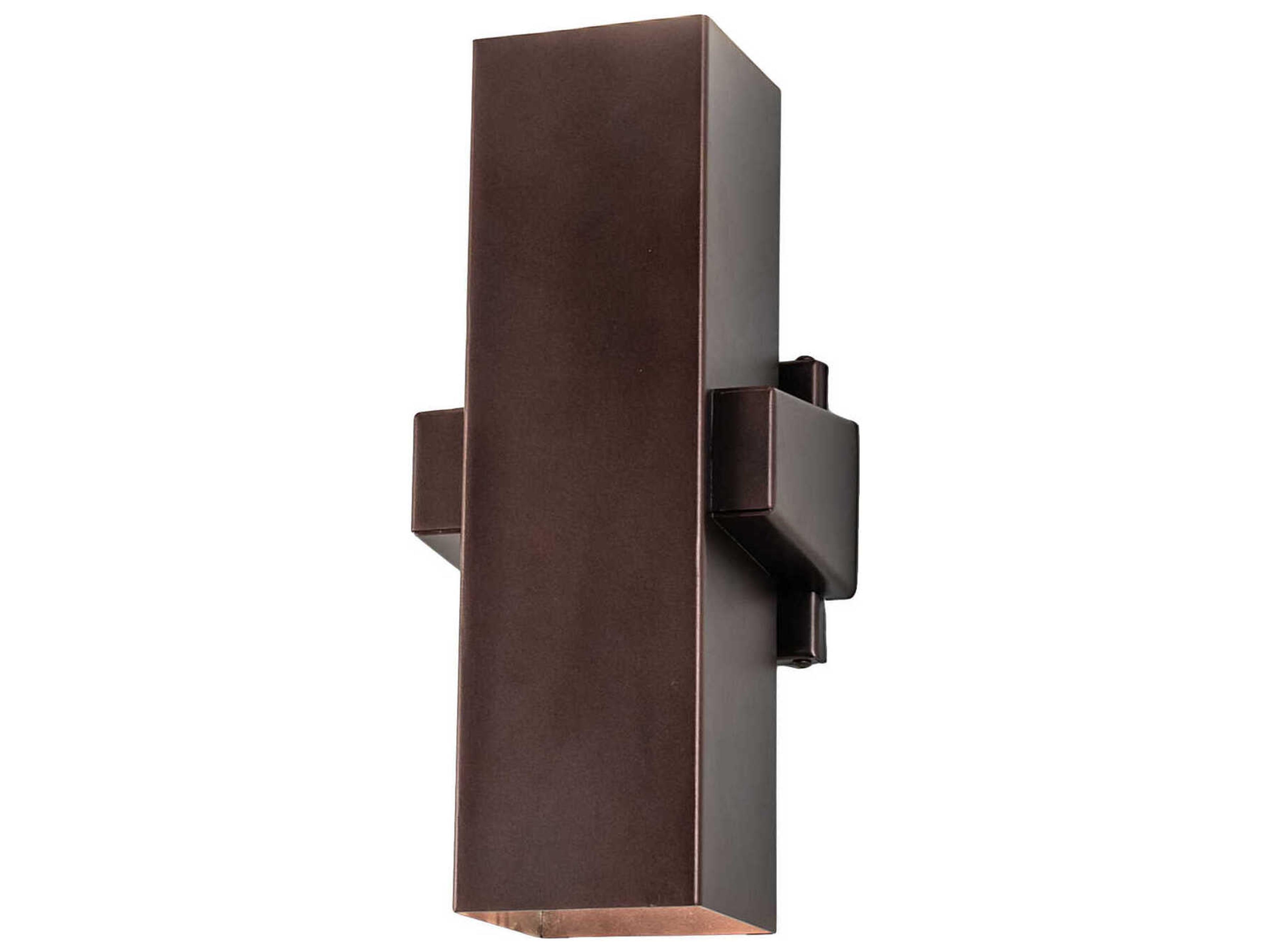 Quadrato 2-Light Mahogany Bronze Wall Sconce