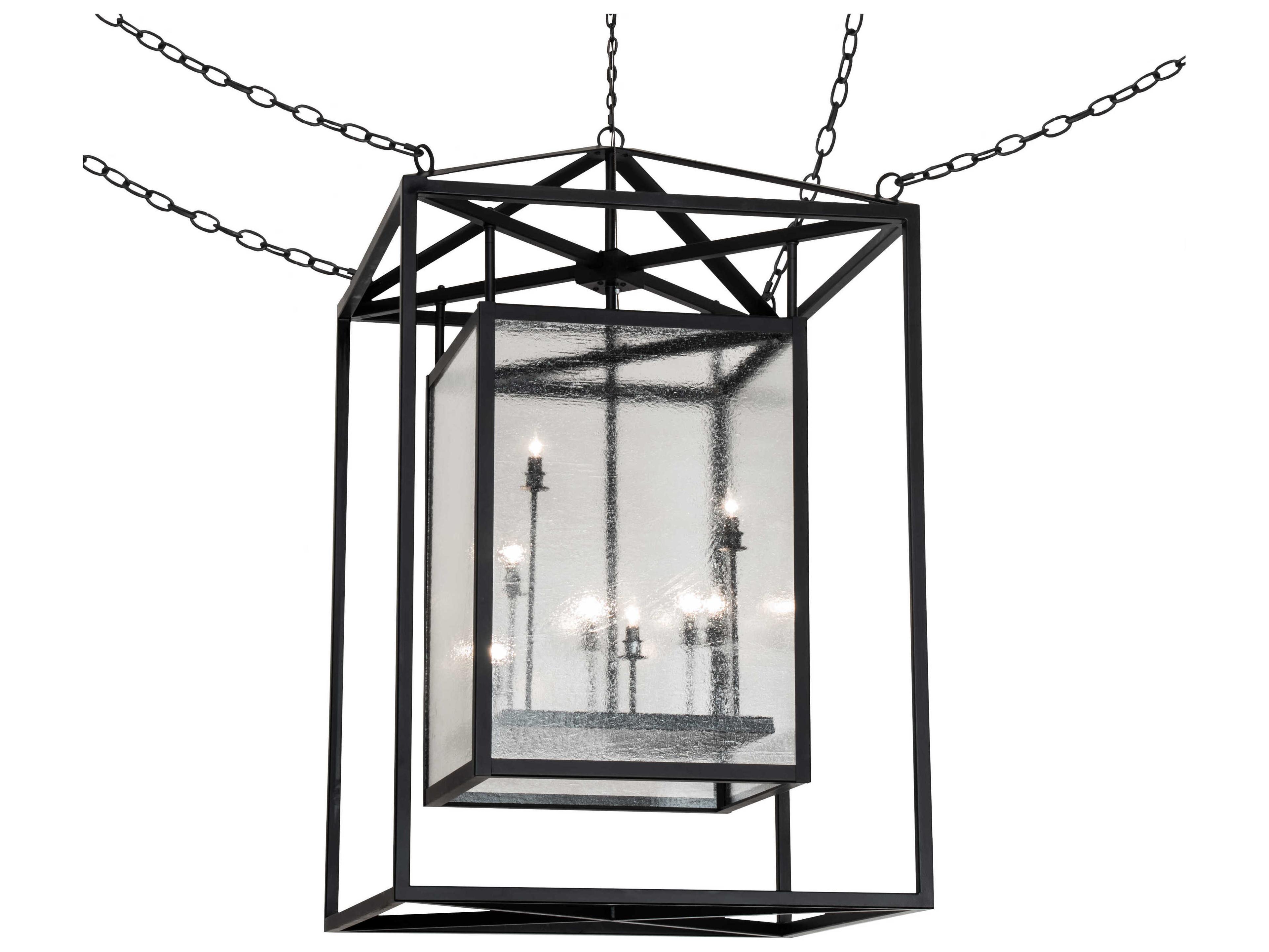 Kitzi Box 8-Light Steel Glass Pendant