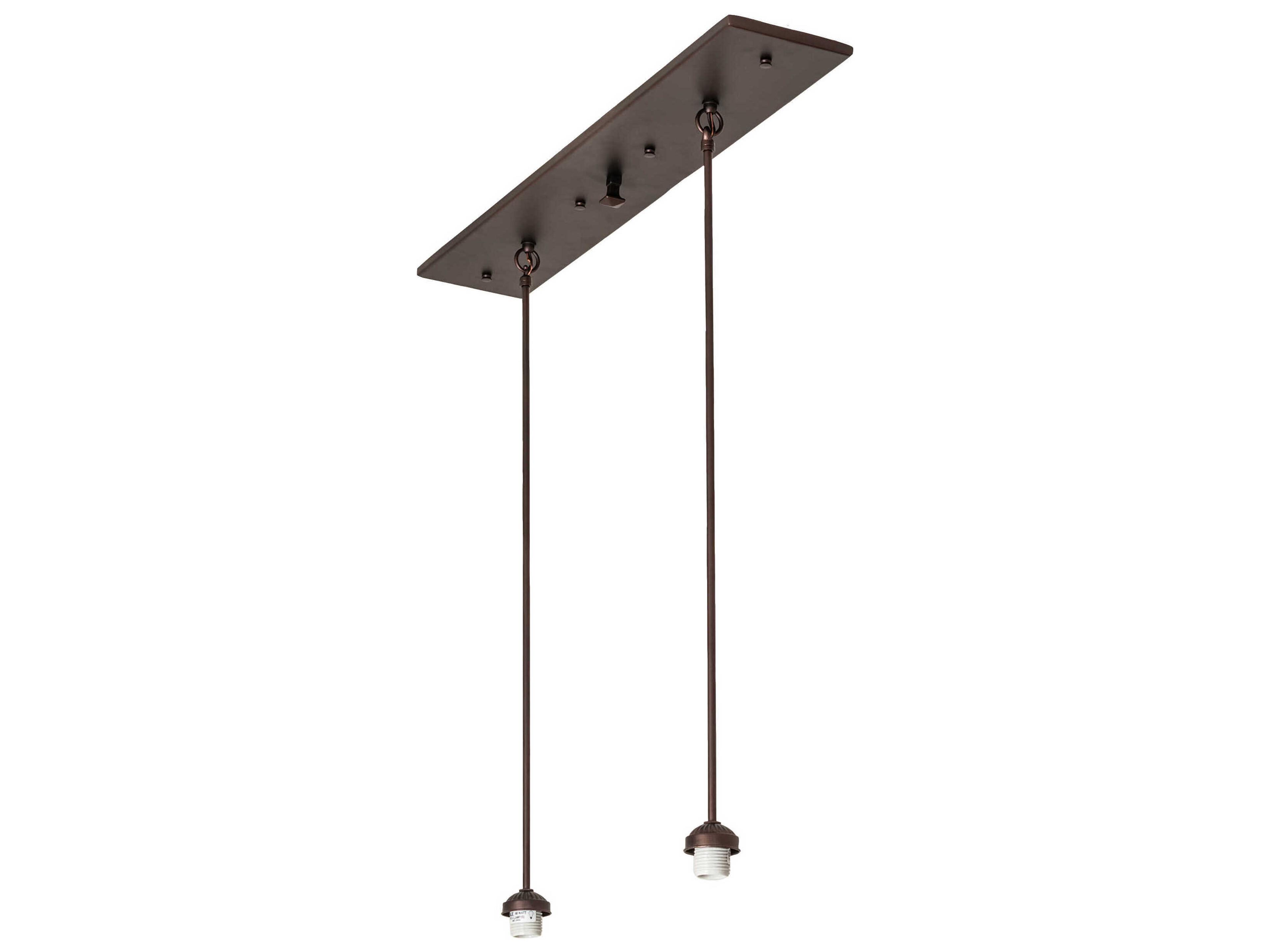 2-Light Steel Linear Island Pendant