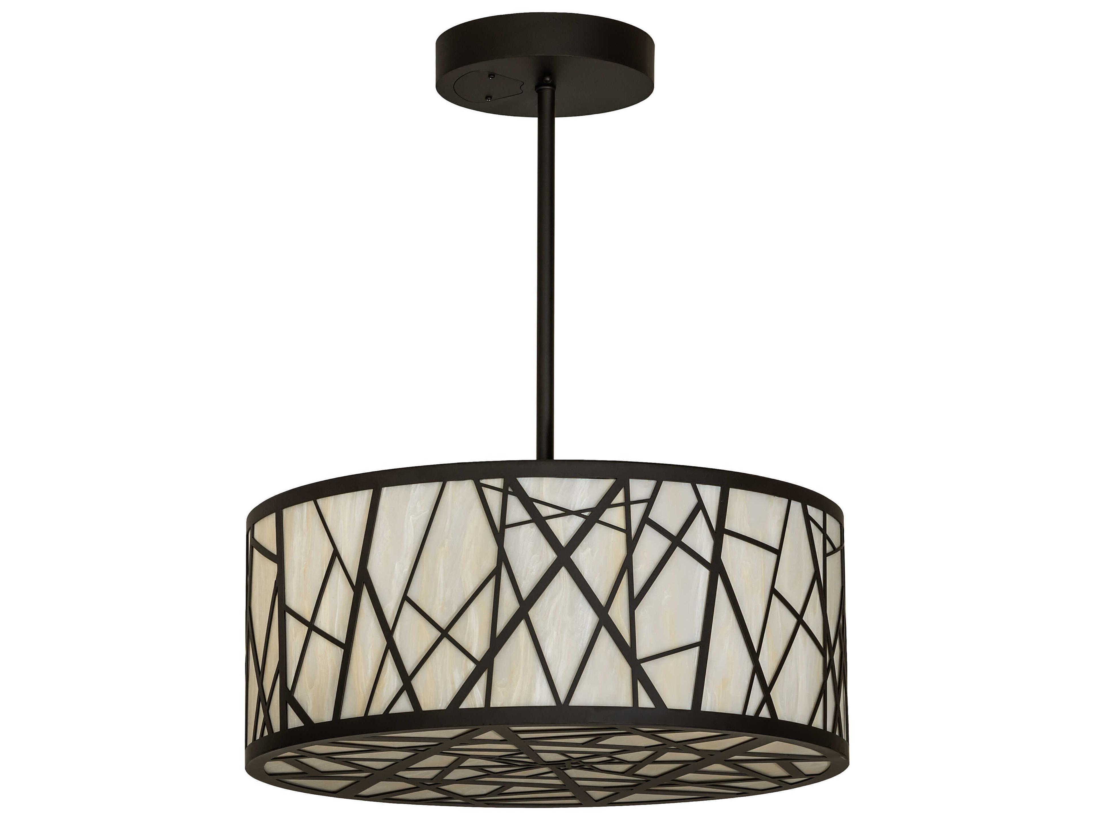 Meyda Cilindro Oil Rubbed Bronze LED Drum Pendant