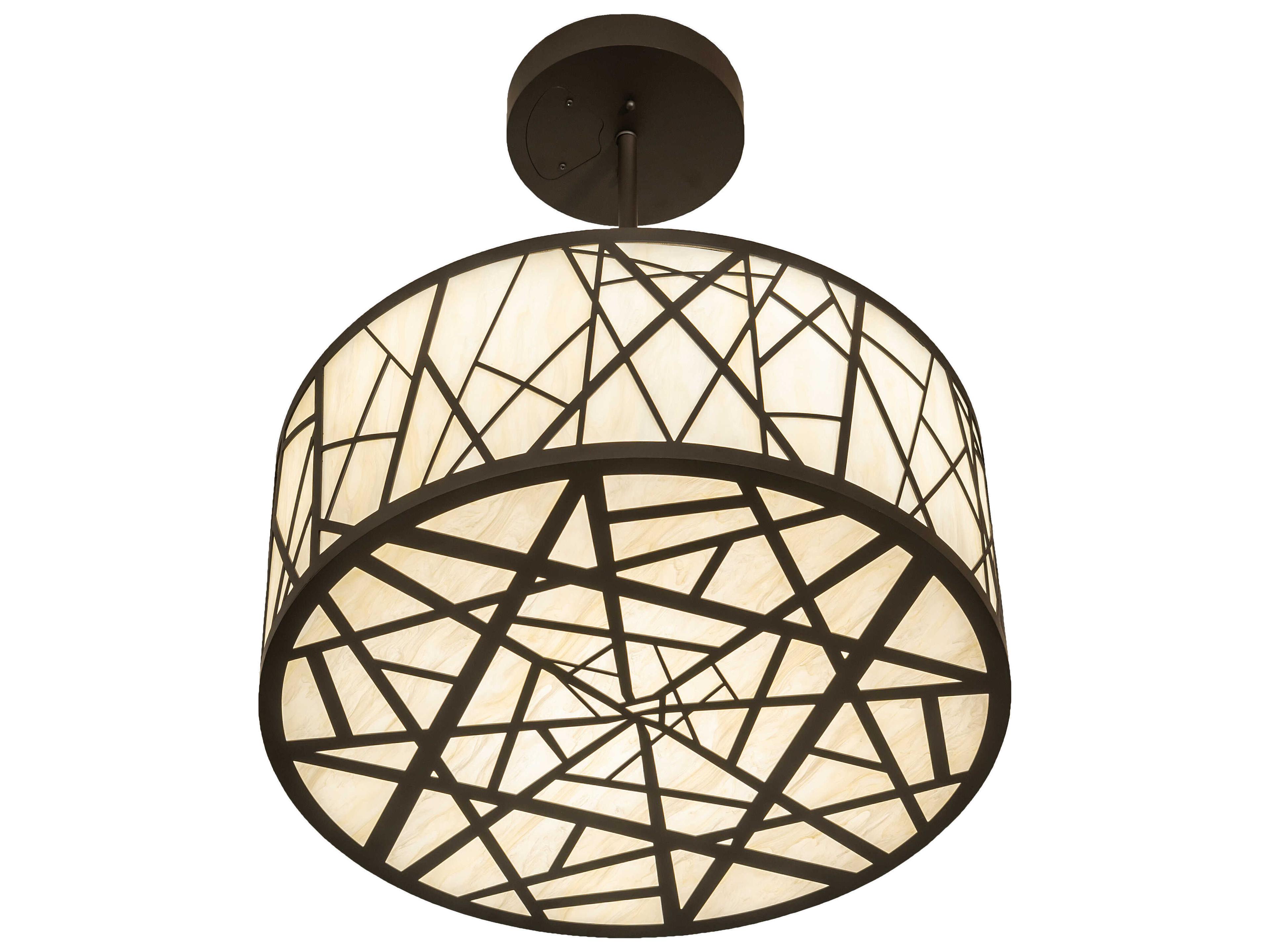 Meyda Cilindro Oil Rubbed Bronze LED Drum Pendant