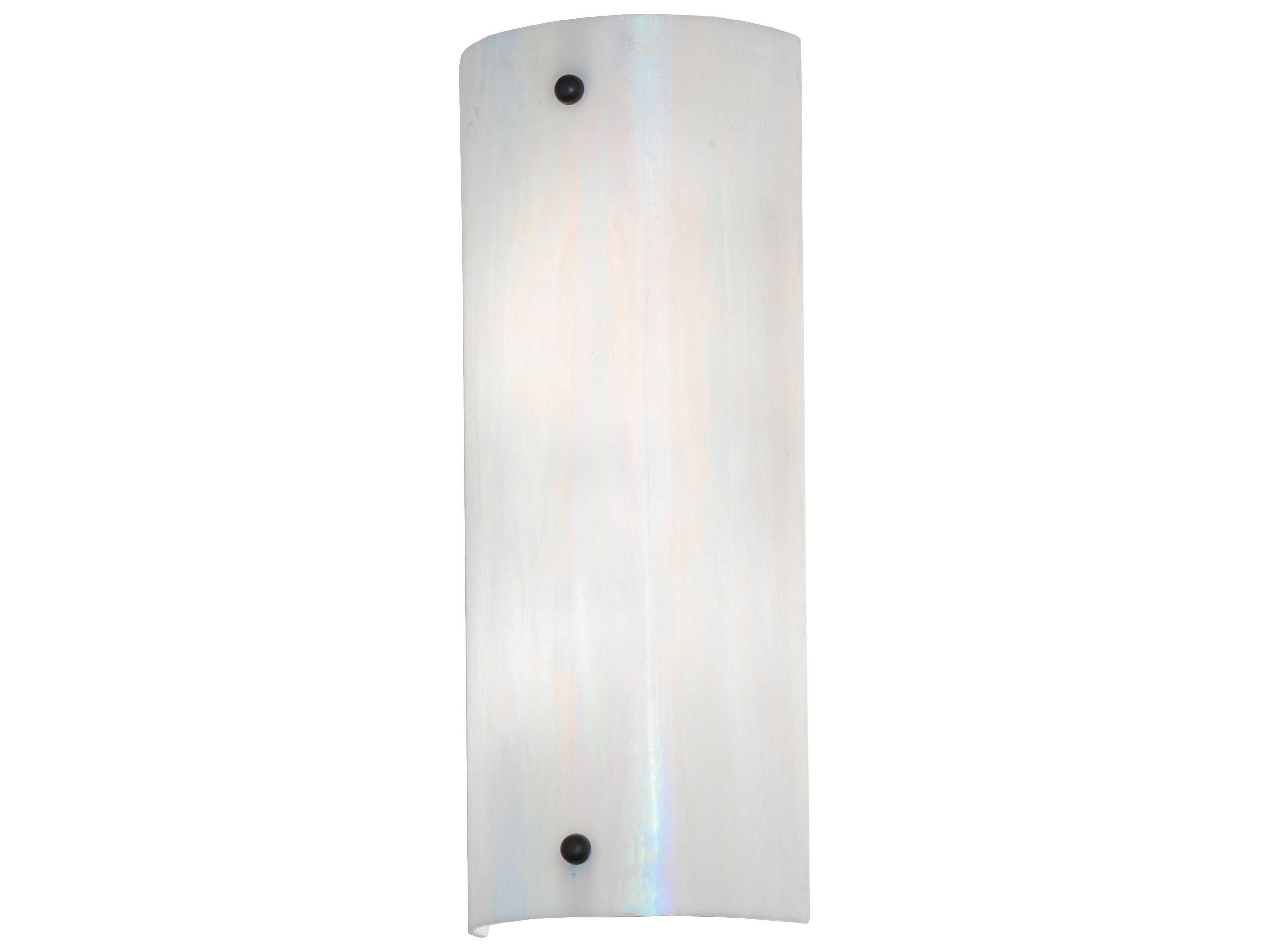 Metro Fusion 2-Light Black Glass Wall Sconce
