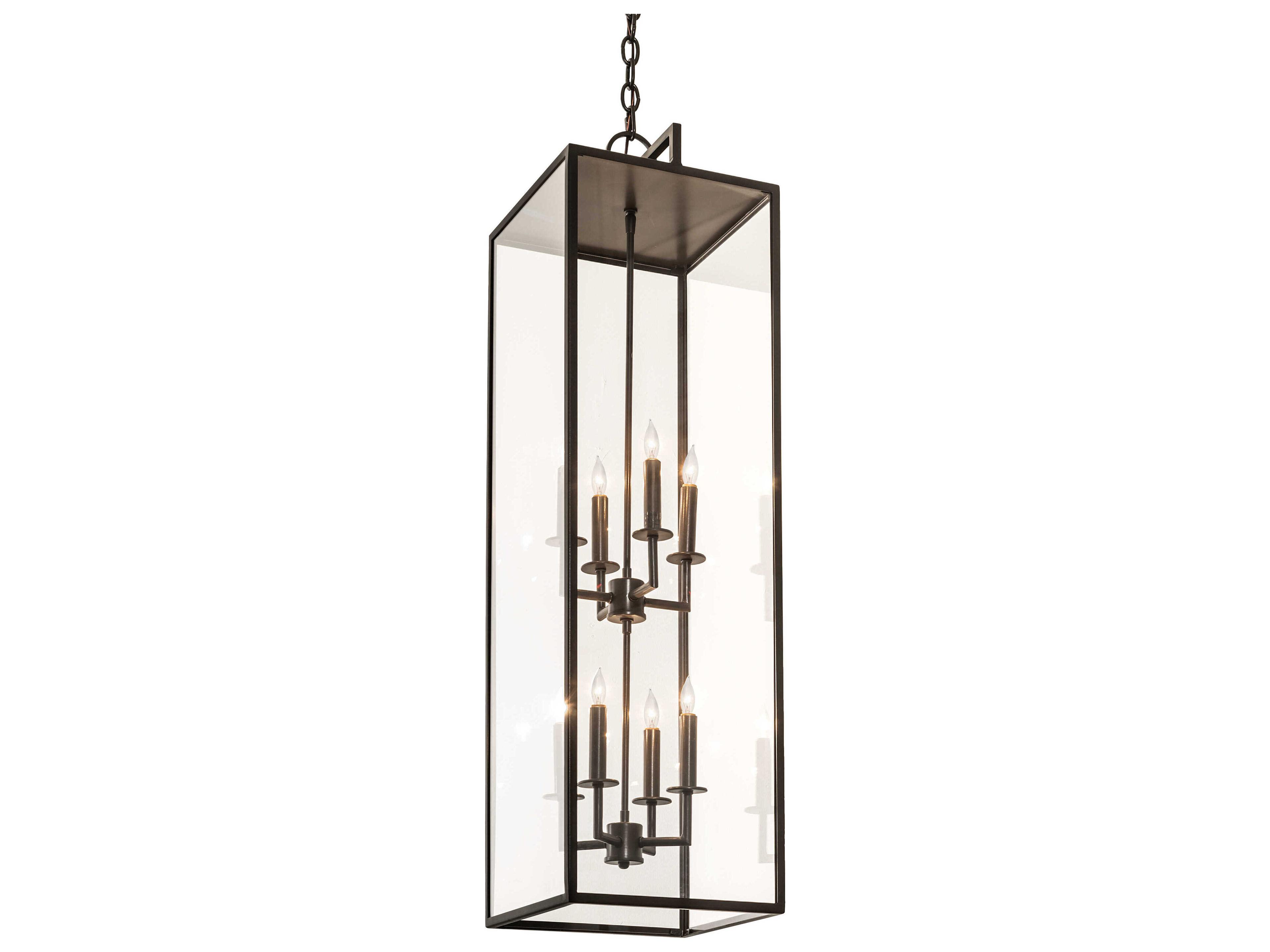 Meyda Kitzi Box 8-Light Bronze Black Pendant