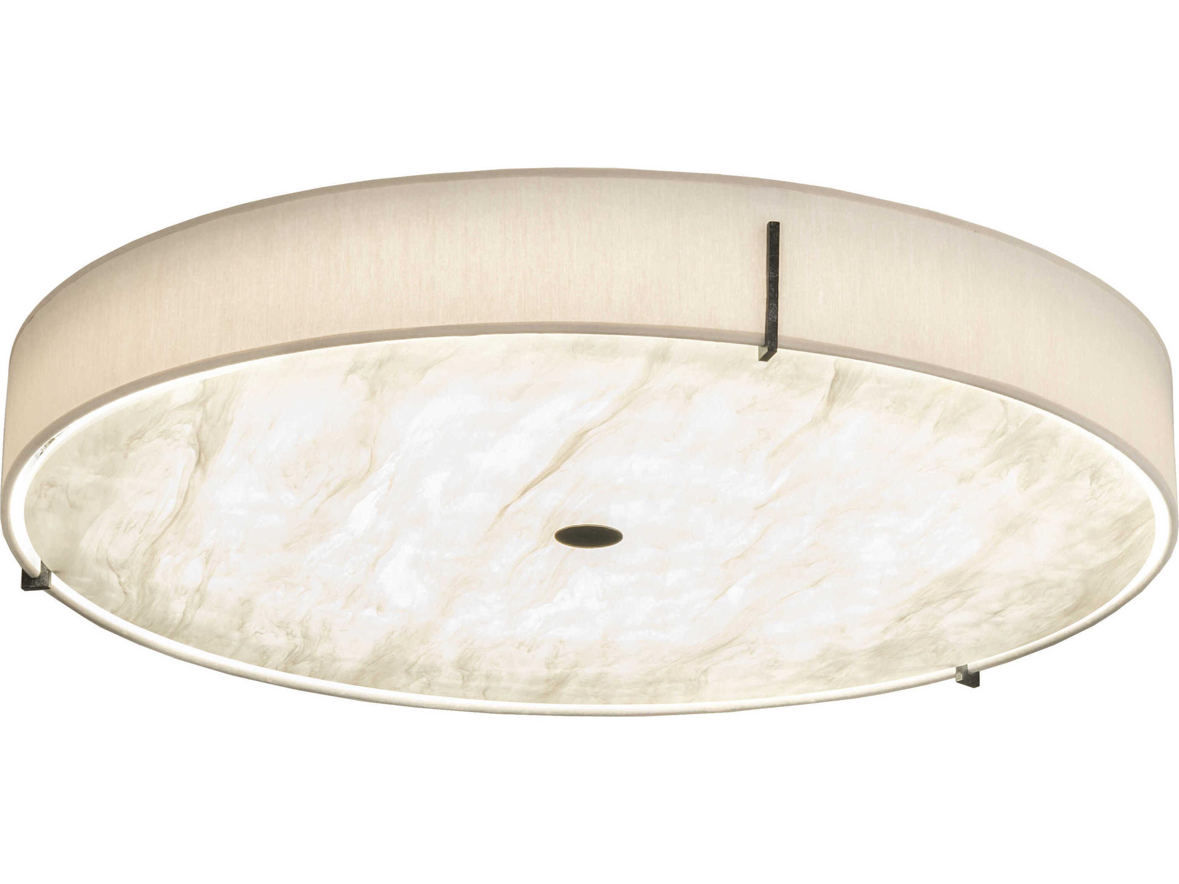 Cilindro 1-Light White Round Flush Mount