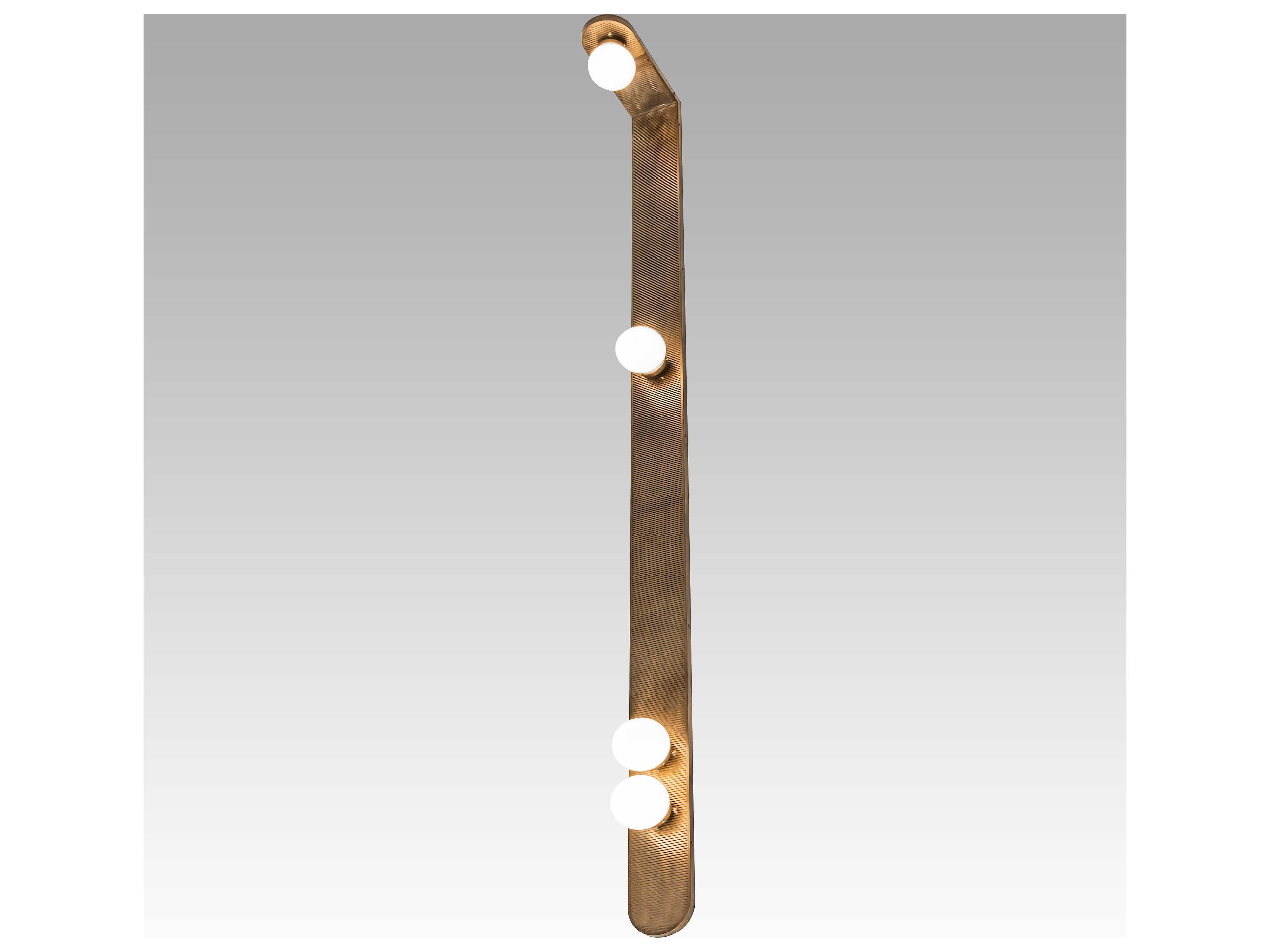 4-Light Antique Copper Glass LED Wall Sconce