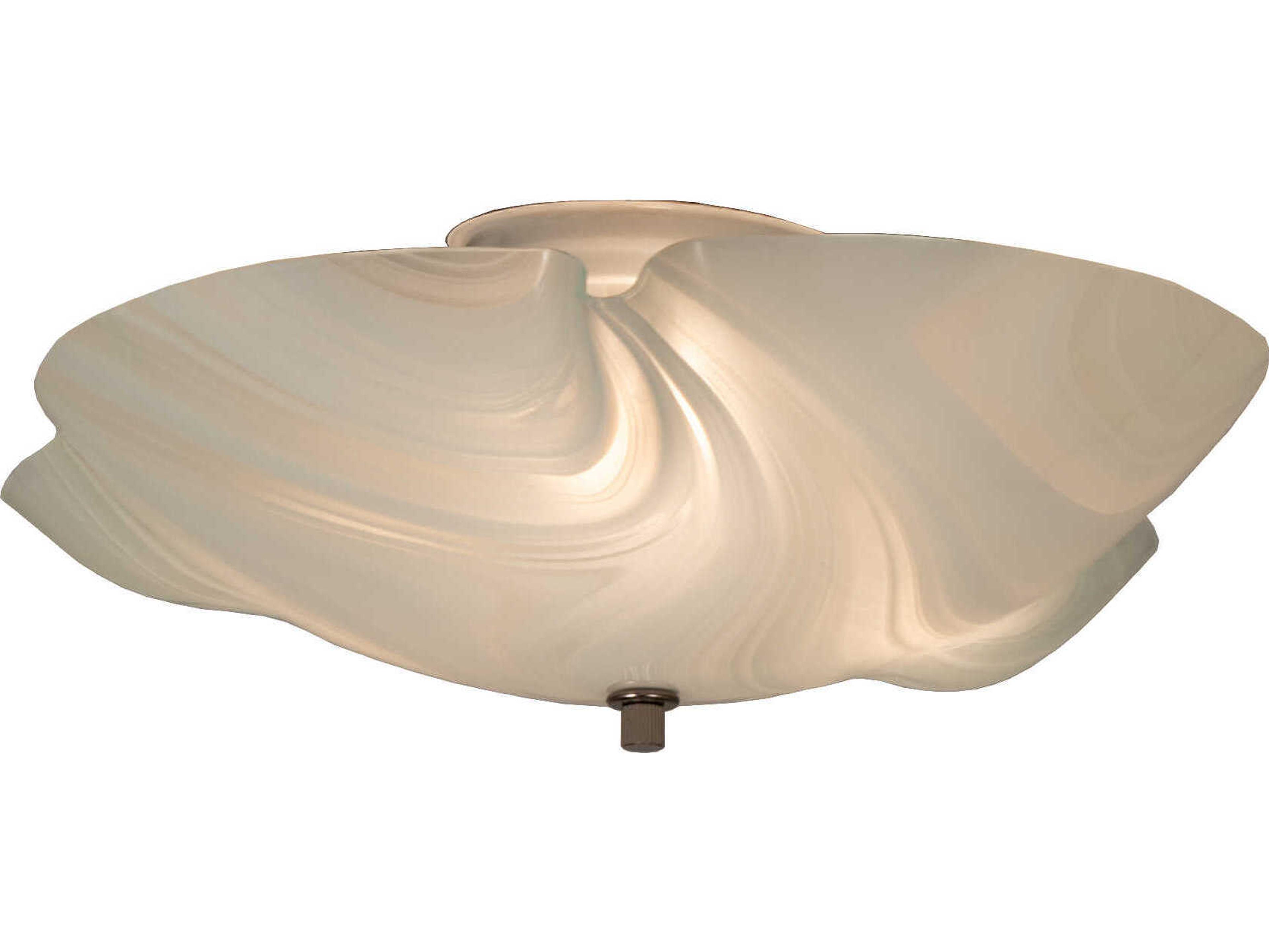 Metro 3-Light Brushed Nickel Glass Flush Mount