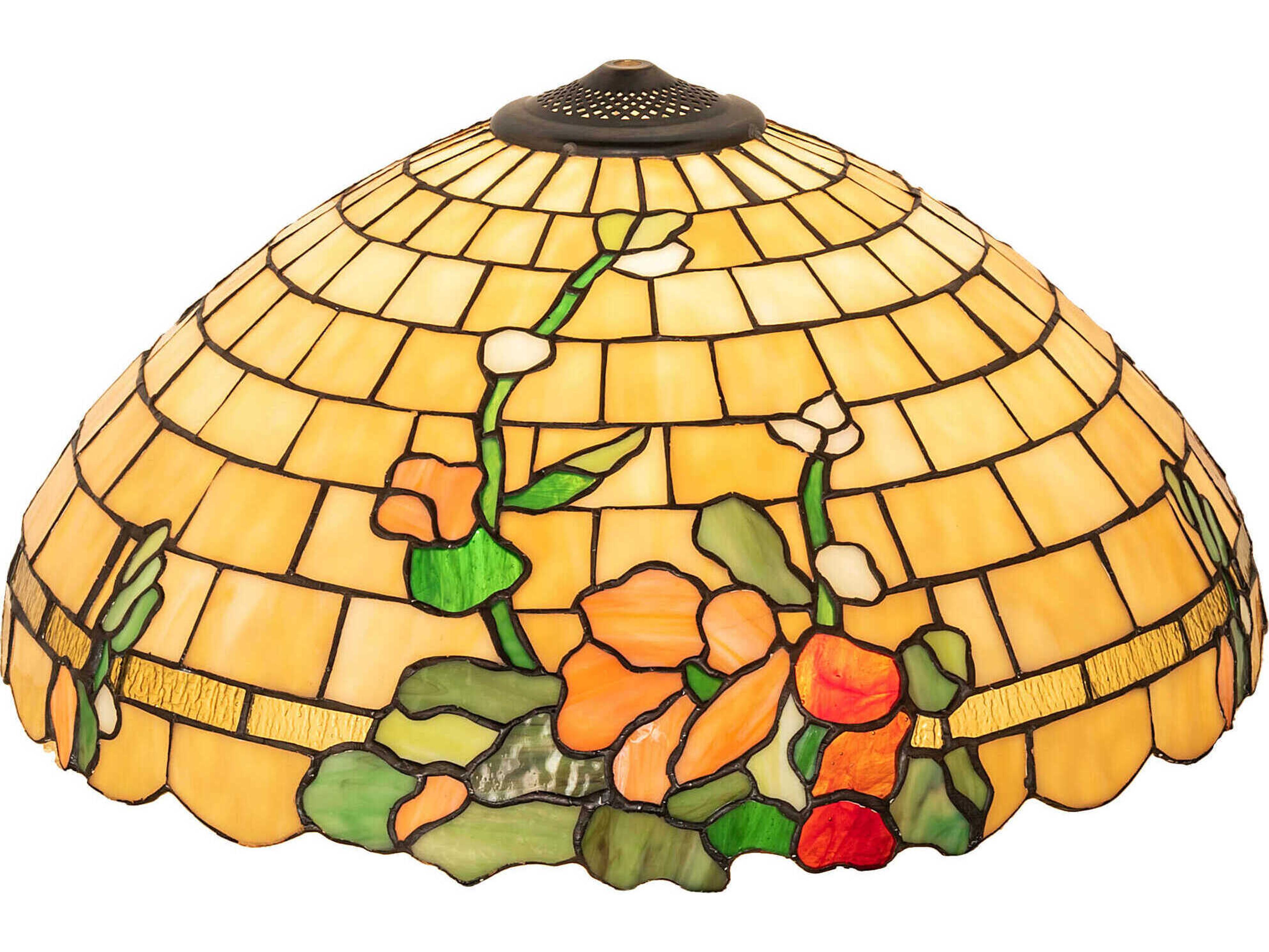 Meyda 21" Yellow / Green Glass Shade