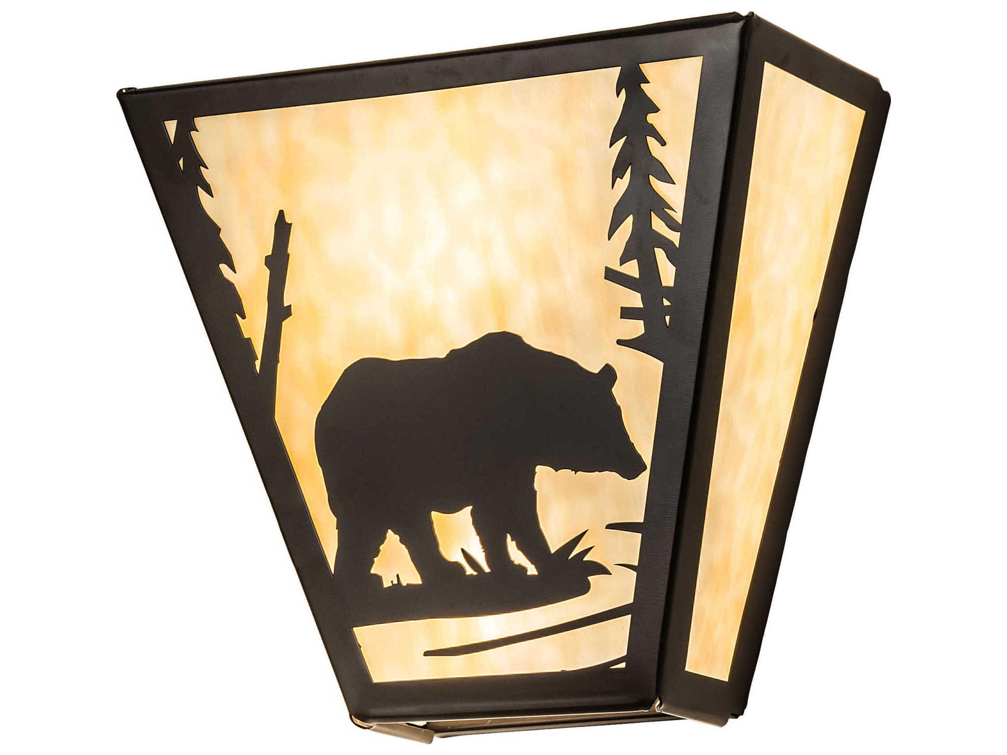2-Light Timeless Bronze Glass Wall Sconce