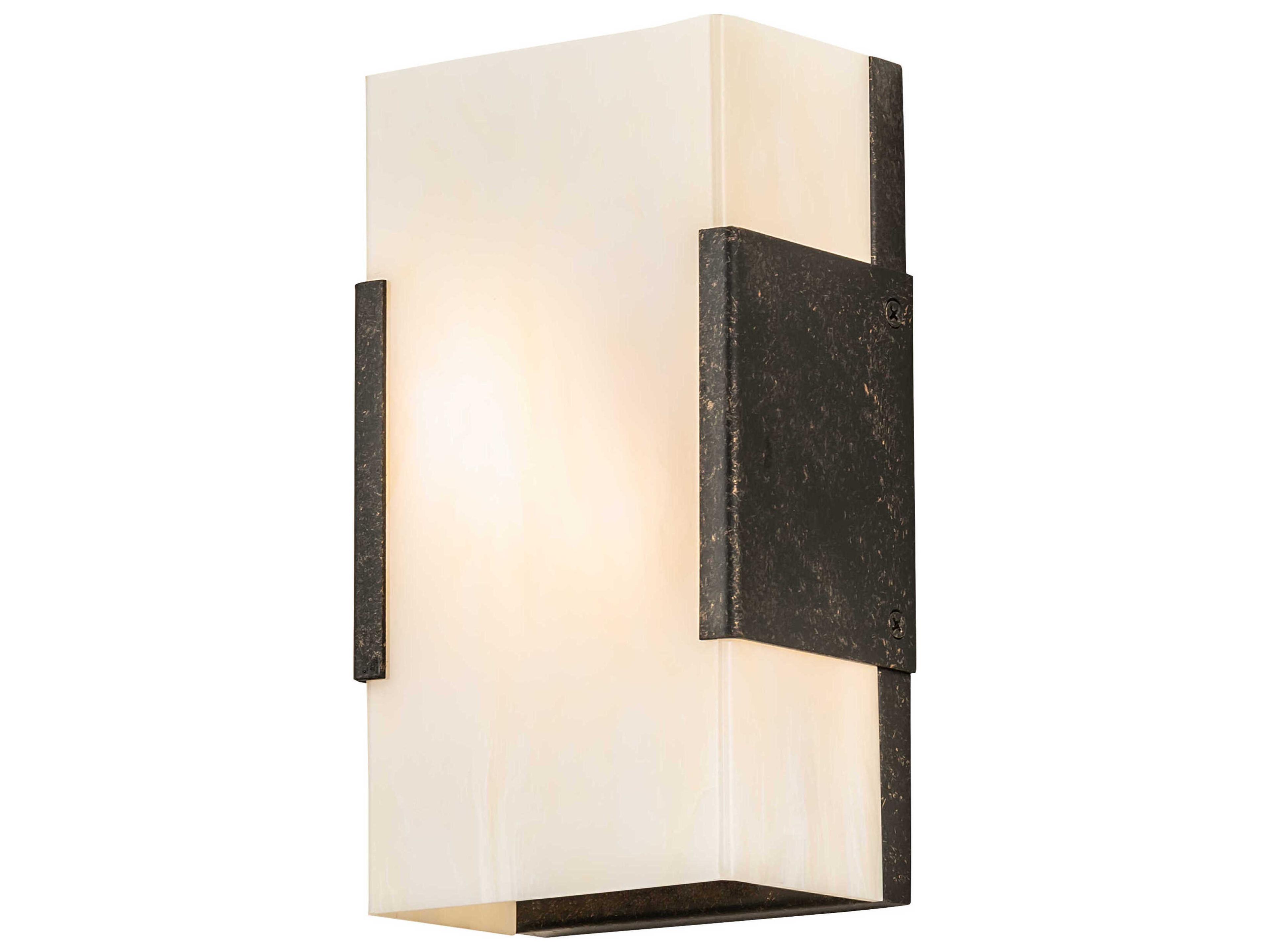 Quadrato 2-Light Black Wall Sconce
