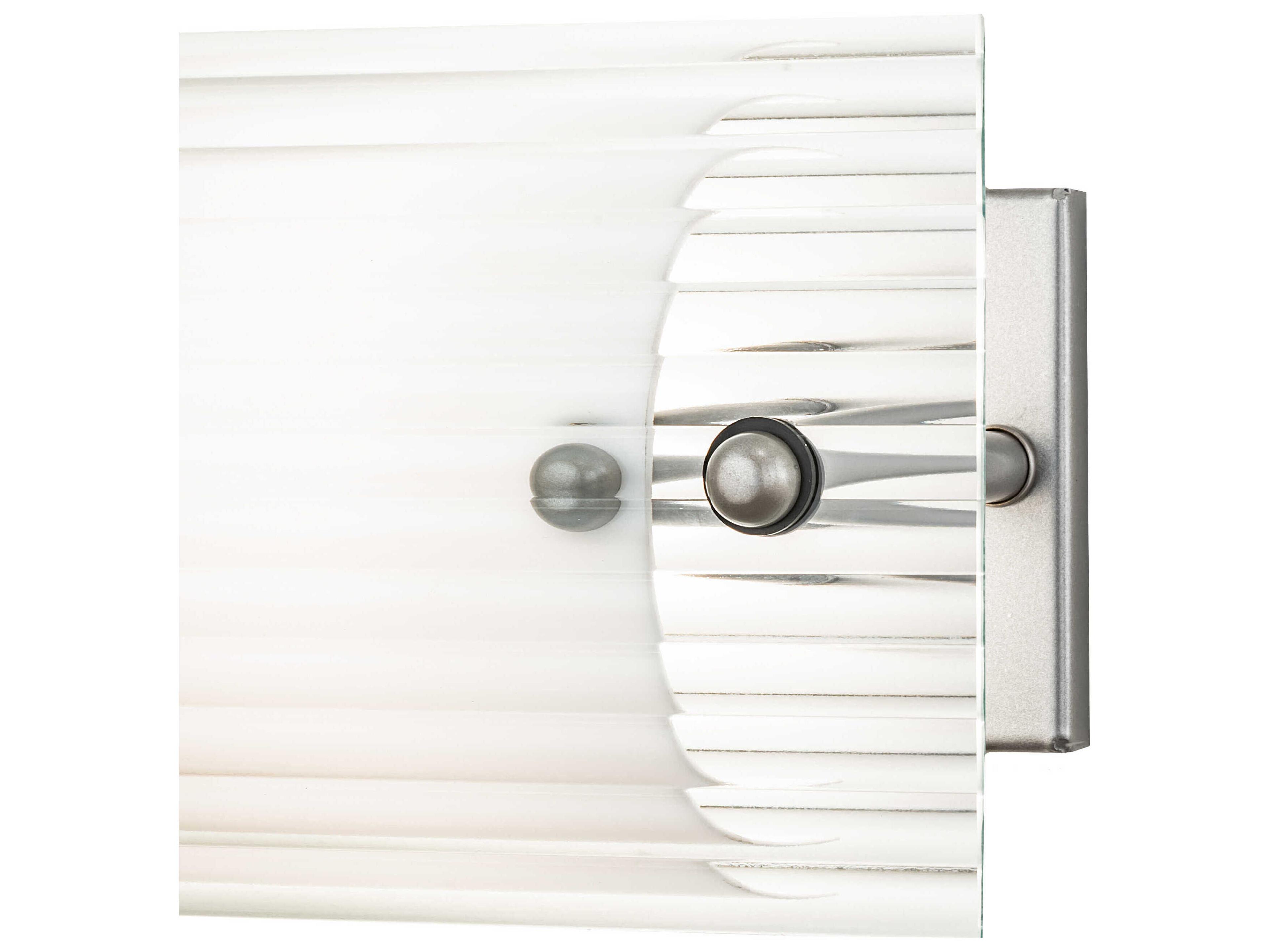 Meyda Quadrato 3-Light Nickel Clear Glass LED Vanity Light