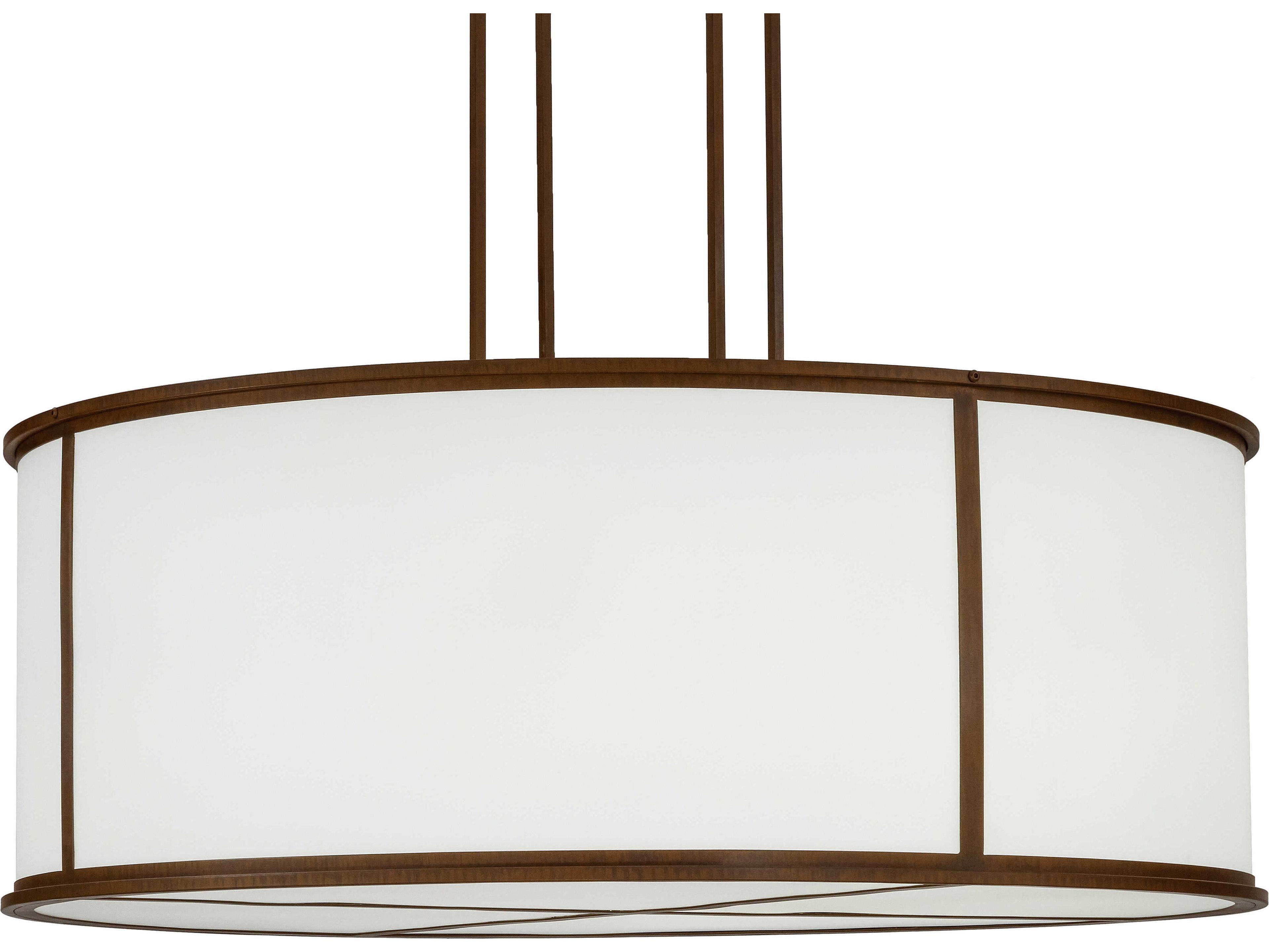 Arcas 10-Light Steel Glass Drum Pendant