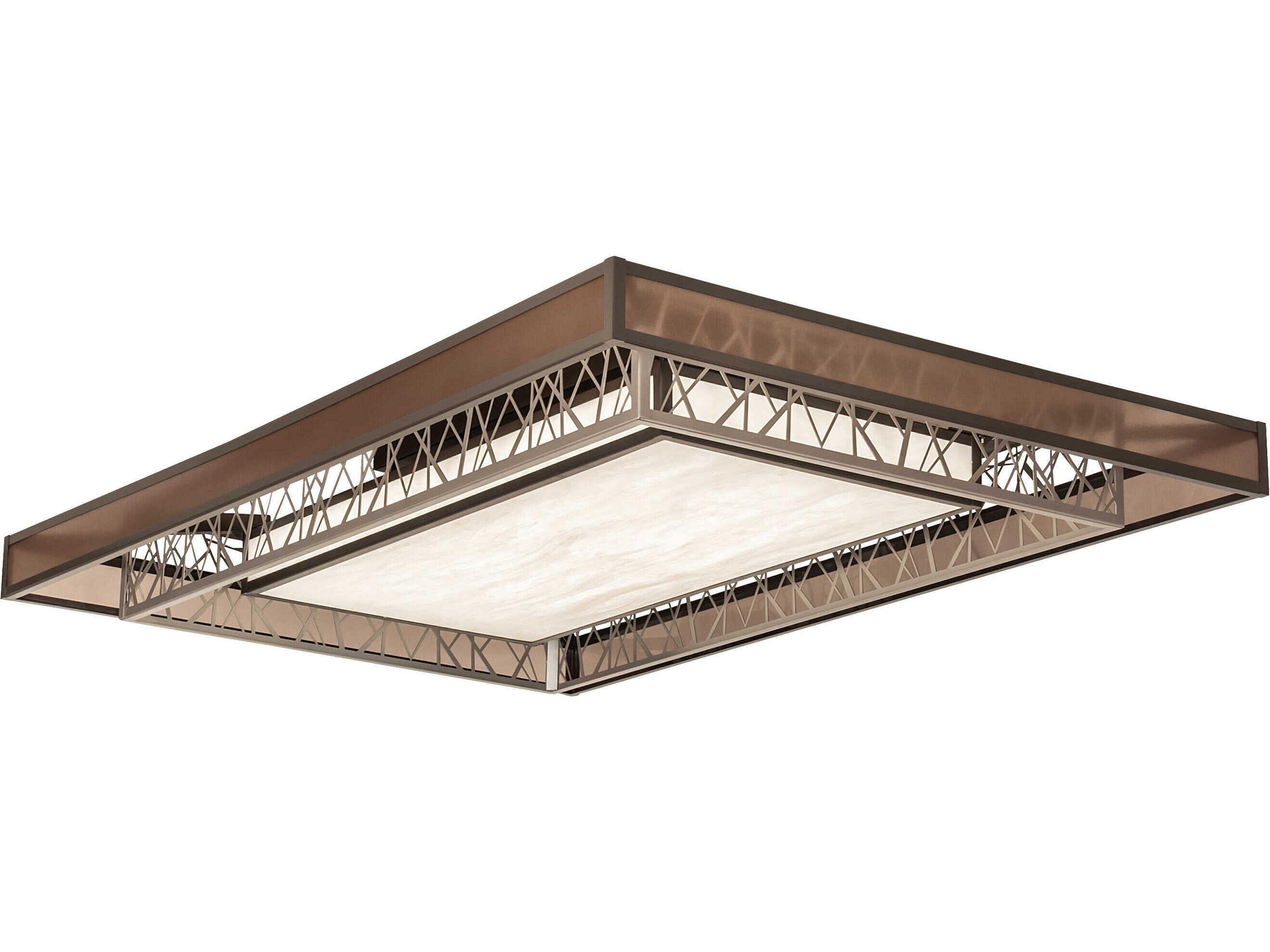 Quadrato Nickel Timeless Bronze LED Flush Mount