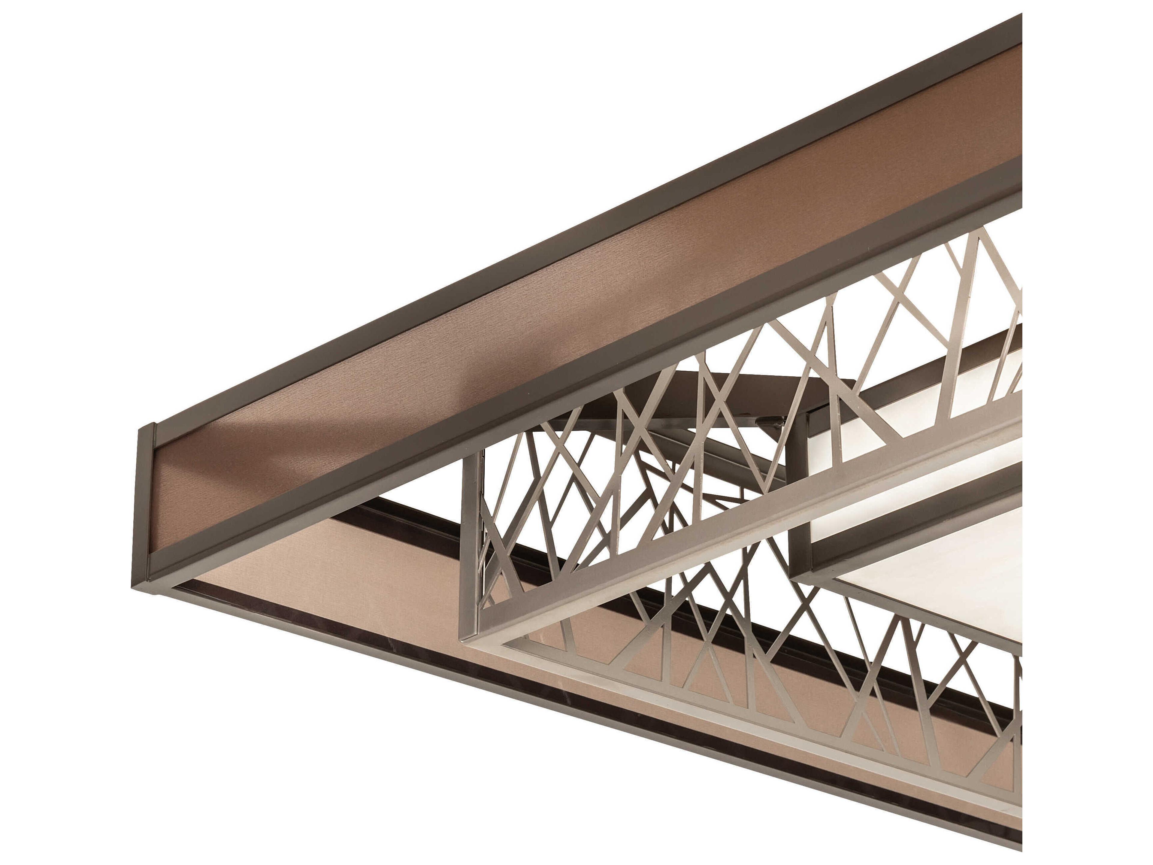Meyda Quadrato Nickel Timeless Bronze LED Flush Mount