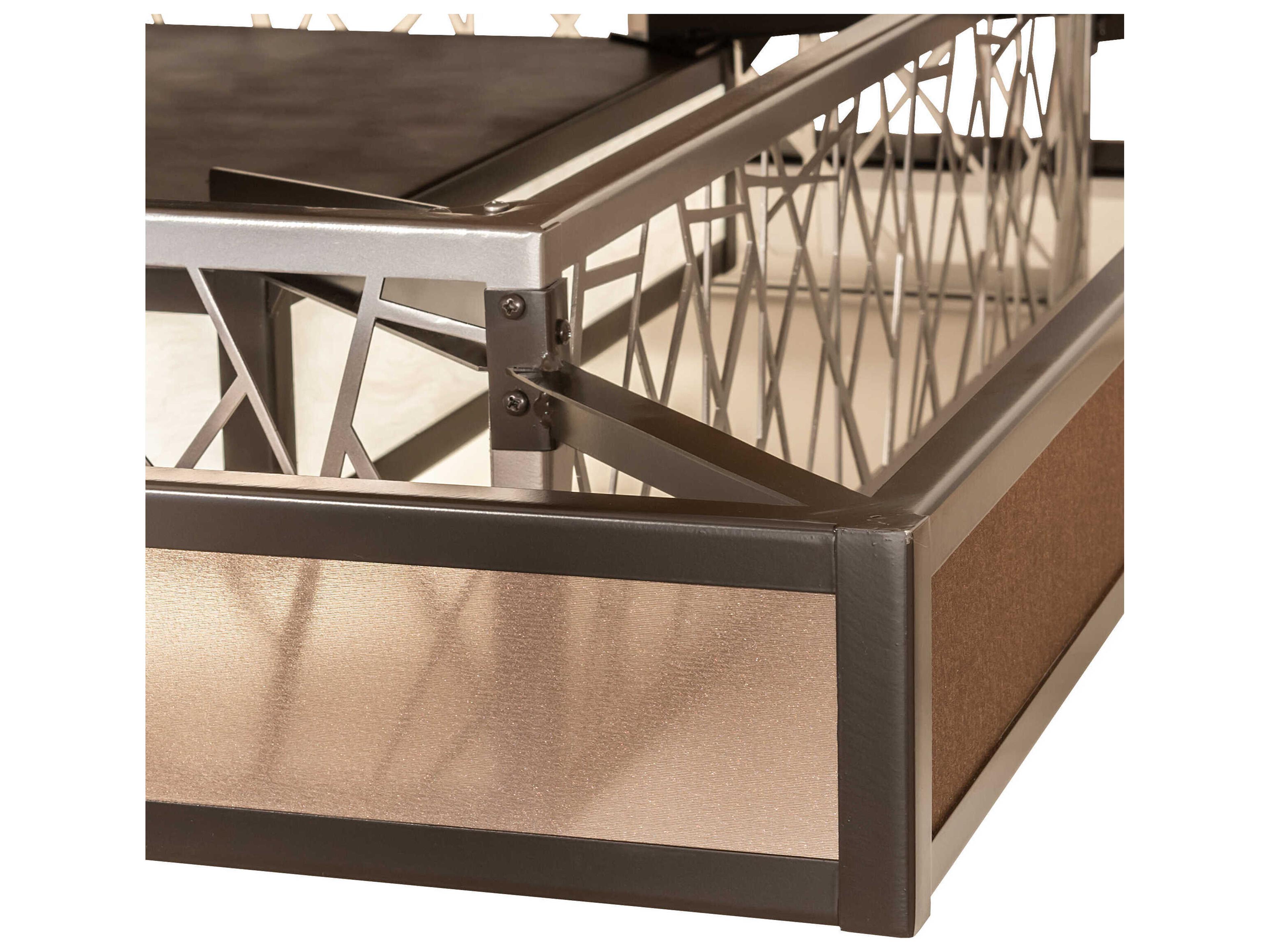 Meyda Quadrato Nickel Timeless Bronze LED Flush Mount