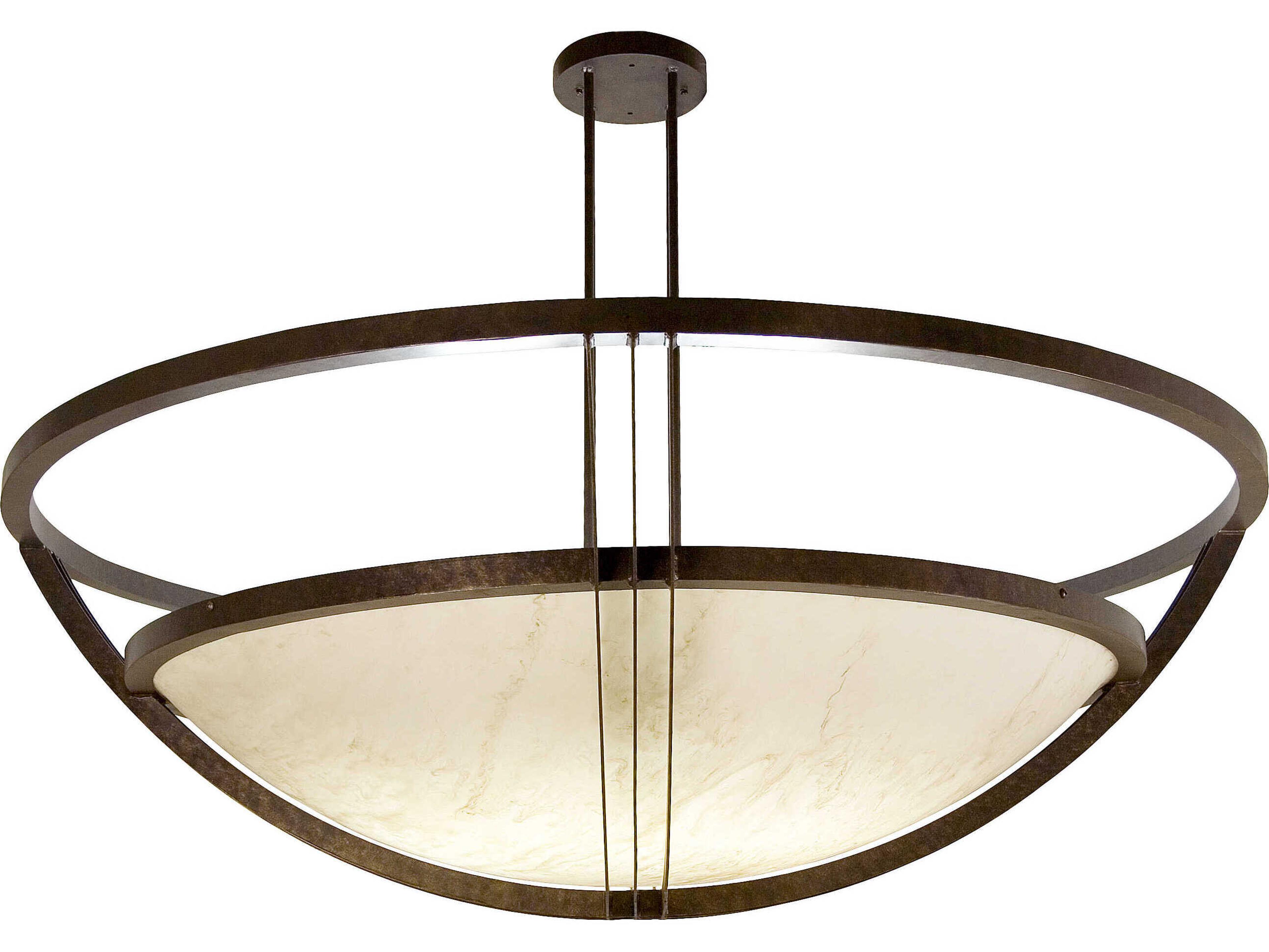 12-Light Bronze Bowl Pendant