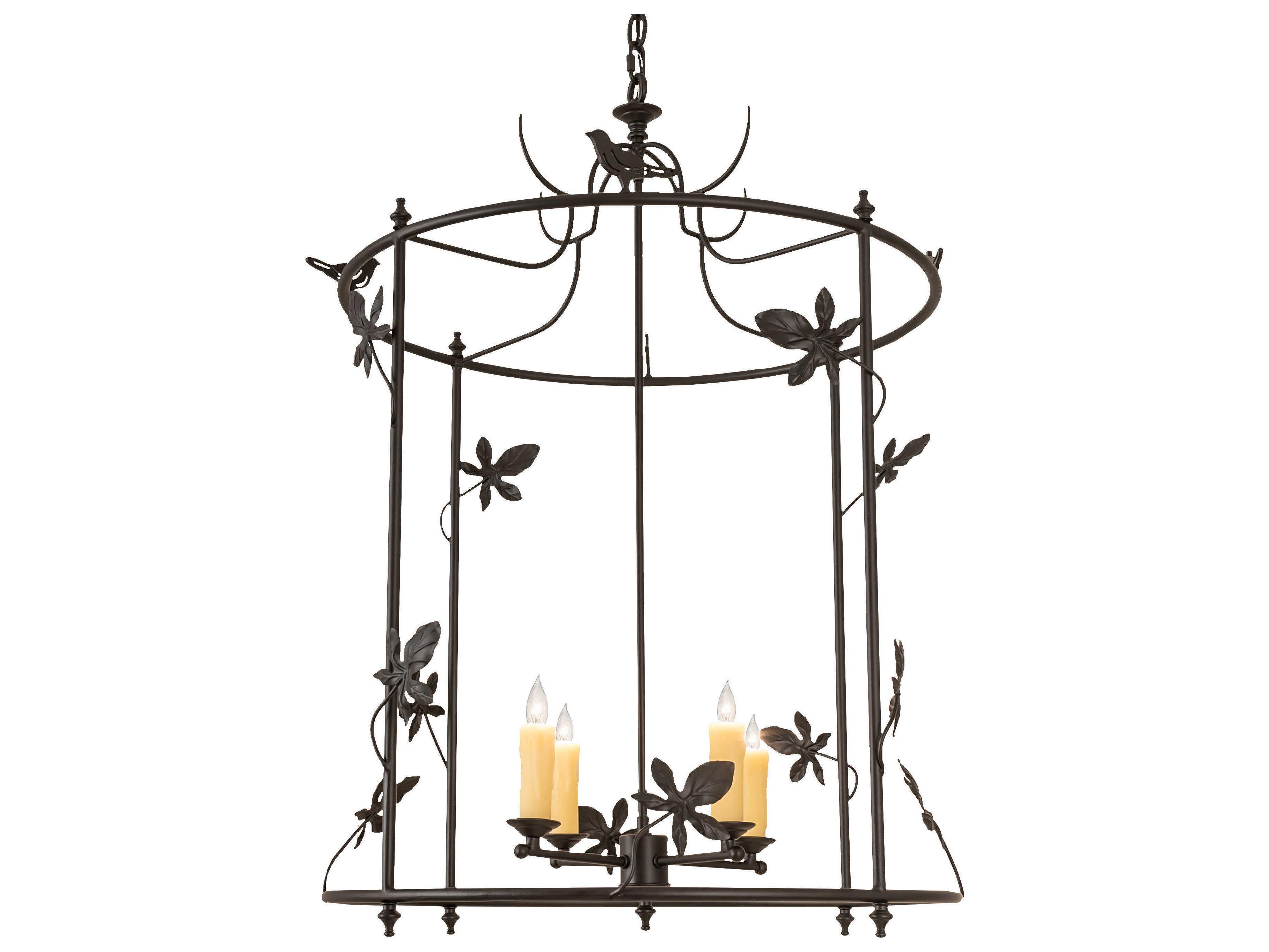 Jillian 4-Light Black Chandelier