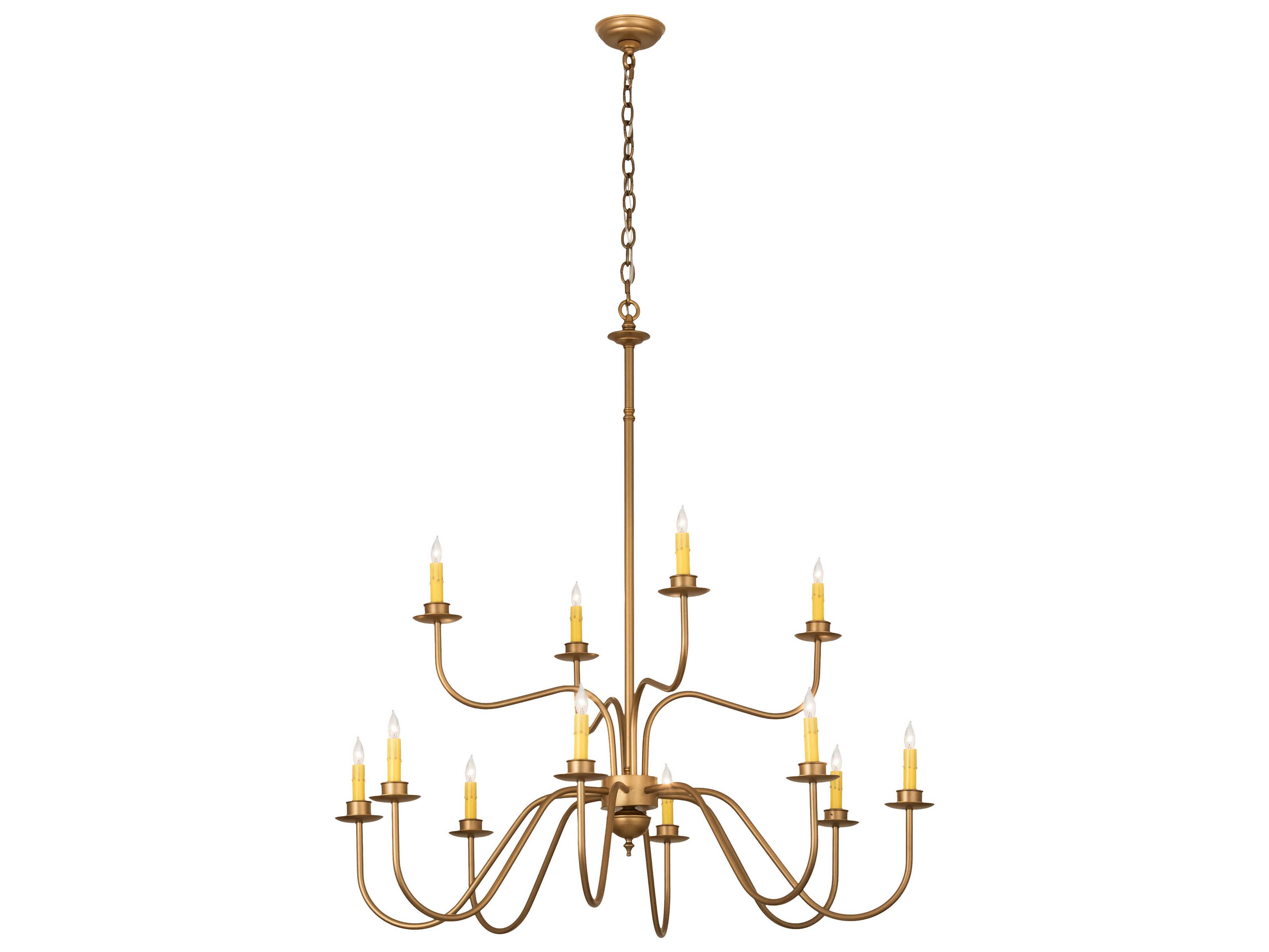 Meyda 12-Light Gold Chandelier