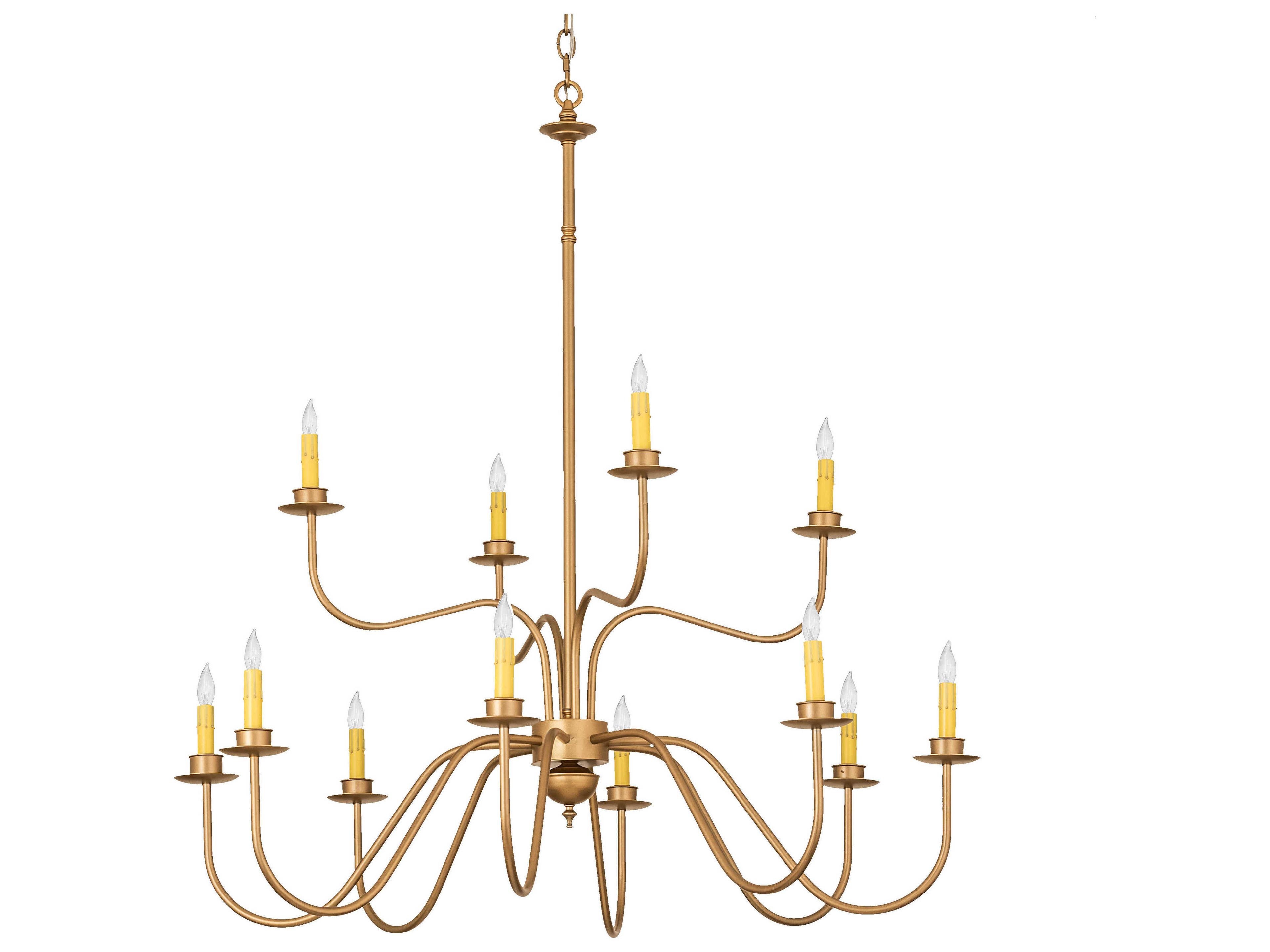 Meyda 12-Light Gold Chandelier