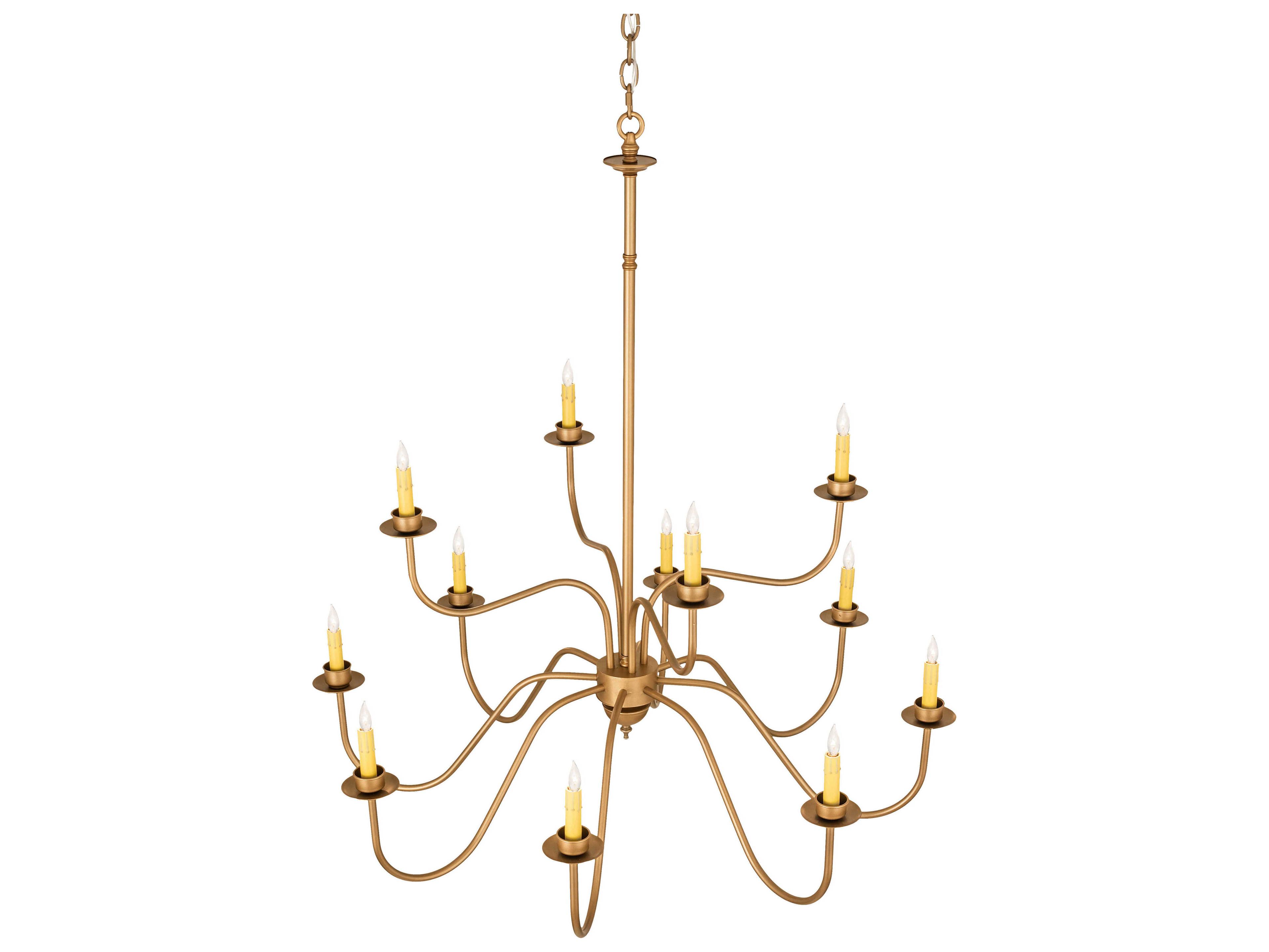Meyda 12-Light Gold Chandelier