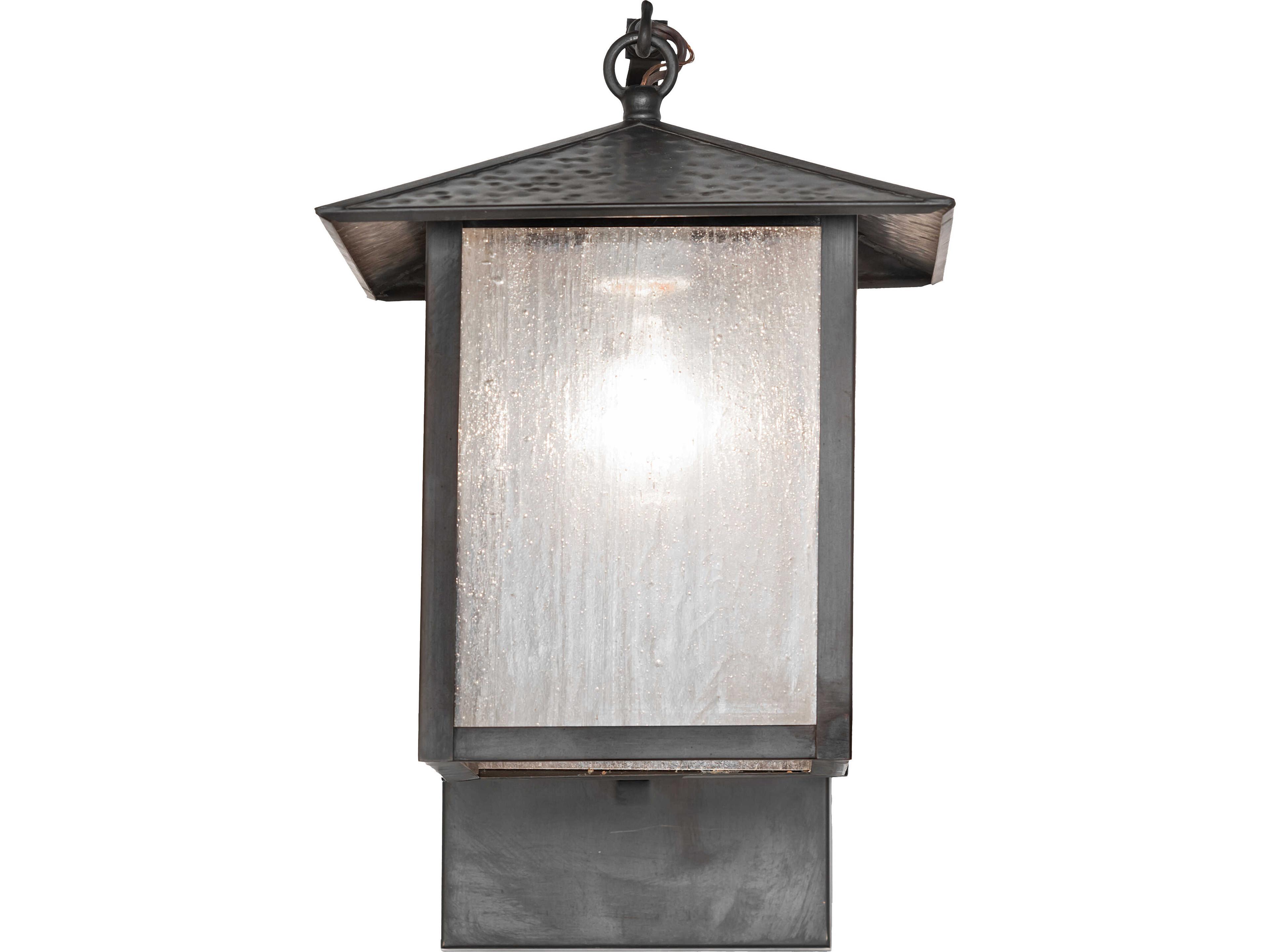 Meyda Seneca 1-Light Clear Seeded Glass Brown Traditional Wall Sconce
