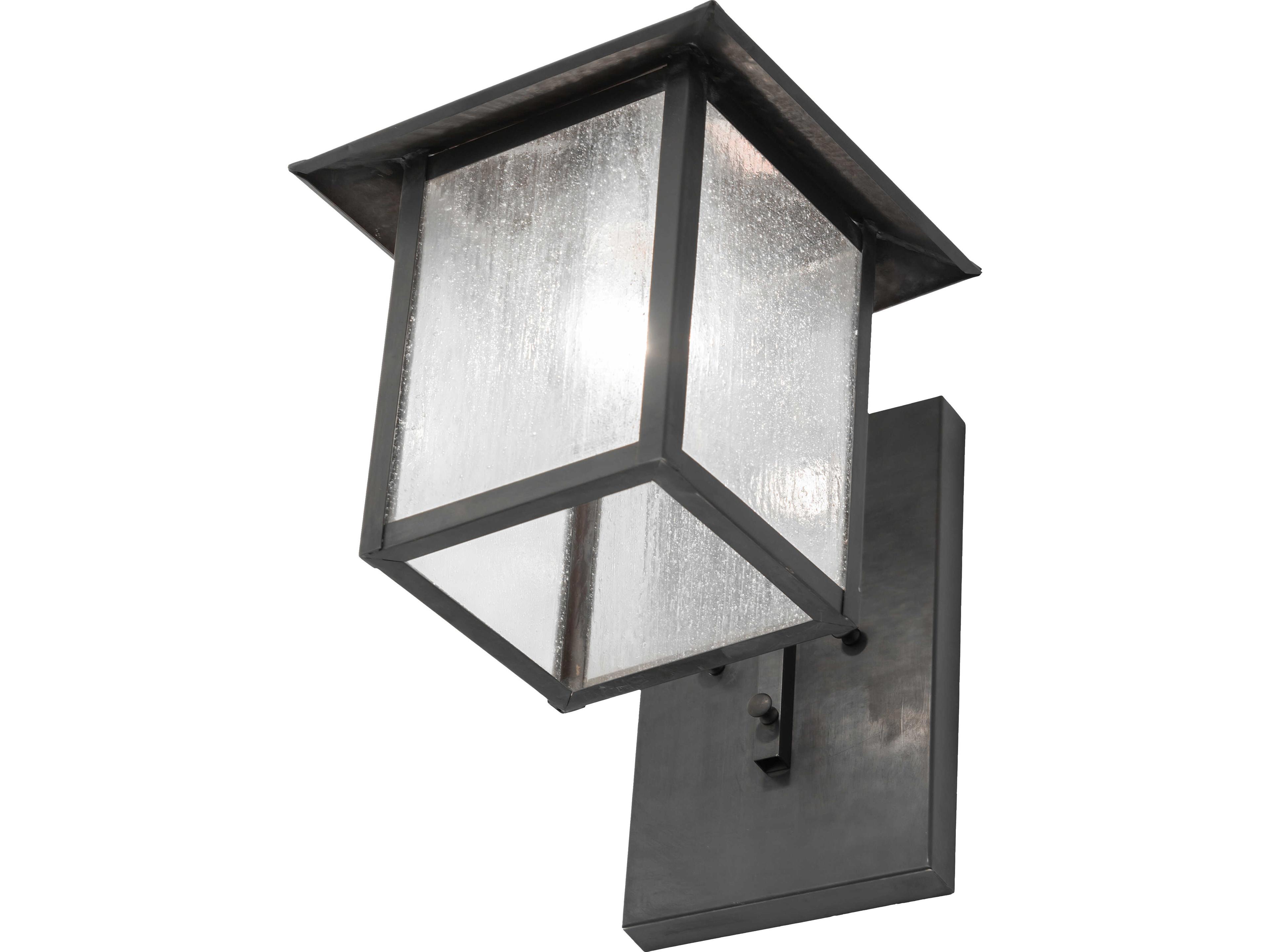 Meyda Seneca 1-Light Clear Seeded Glass Brown Traditional Wall Sconce