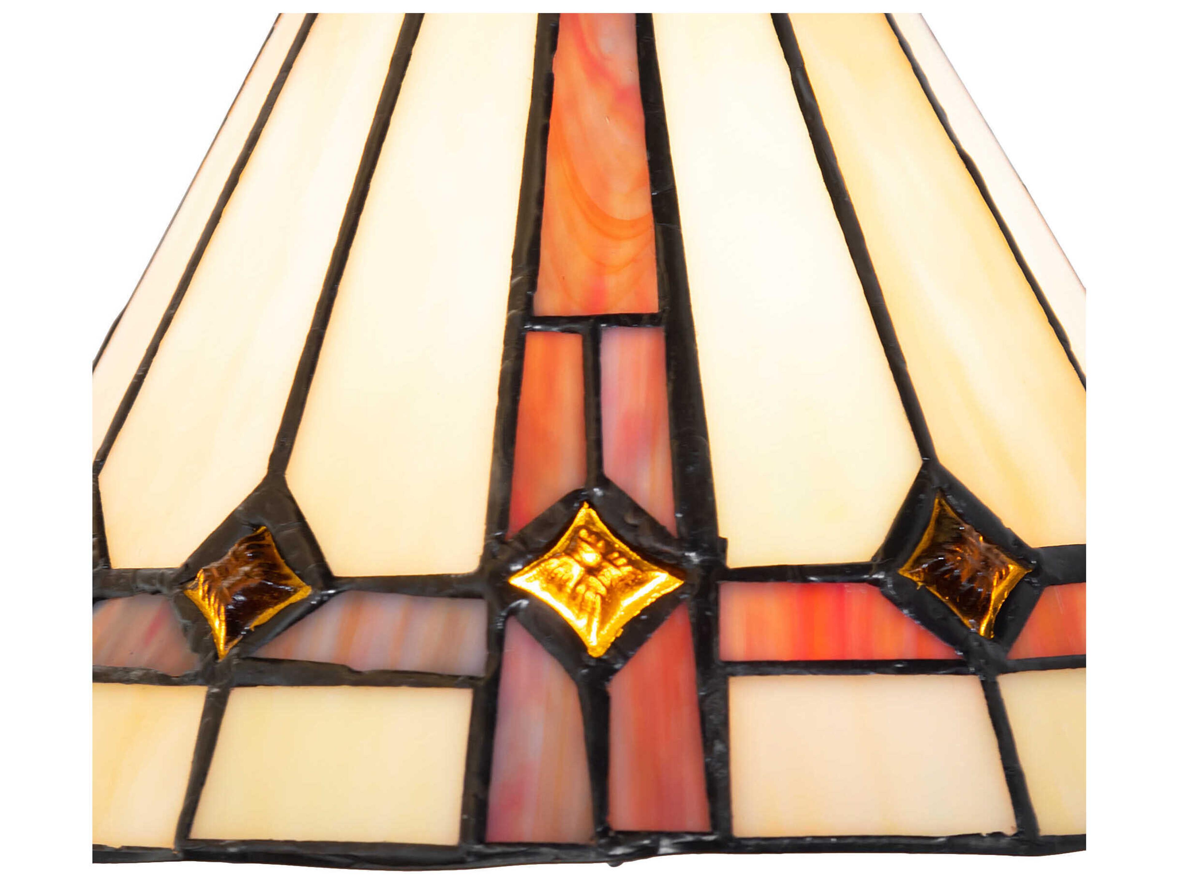 Meyda Belvidere 1-Light Mahogany Bronze Glass Tiffany Mini Pendant