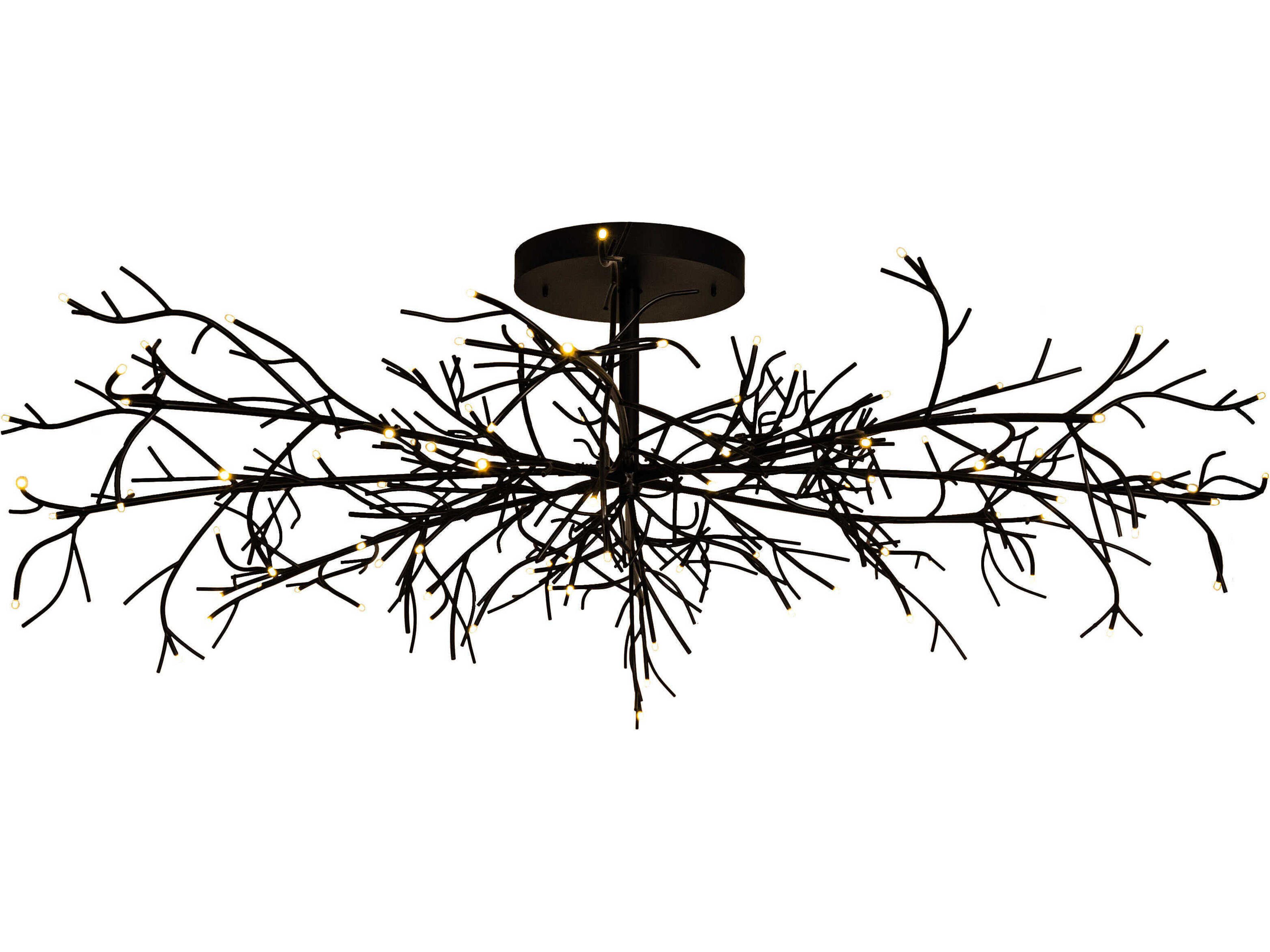 Thicket Black LED Semi Flush Mount