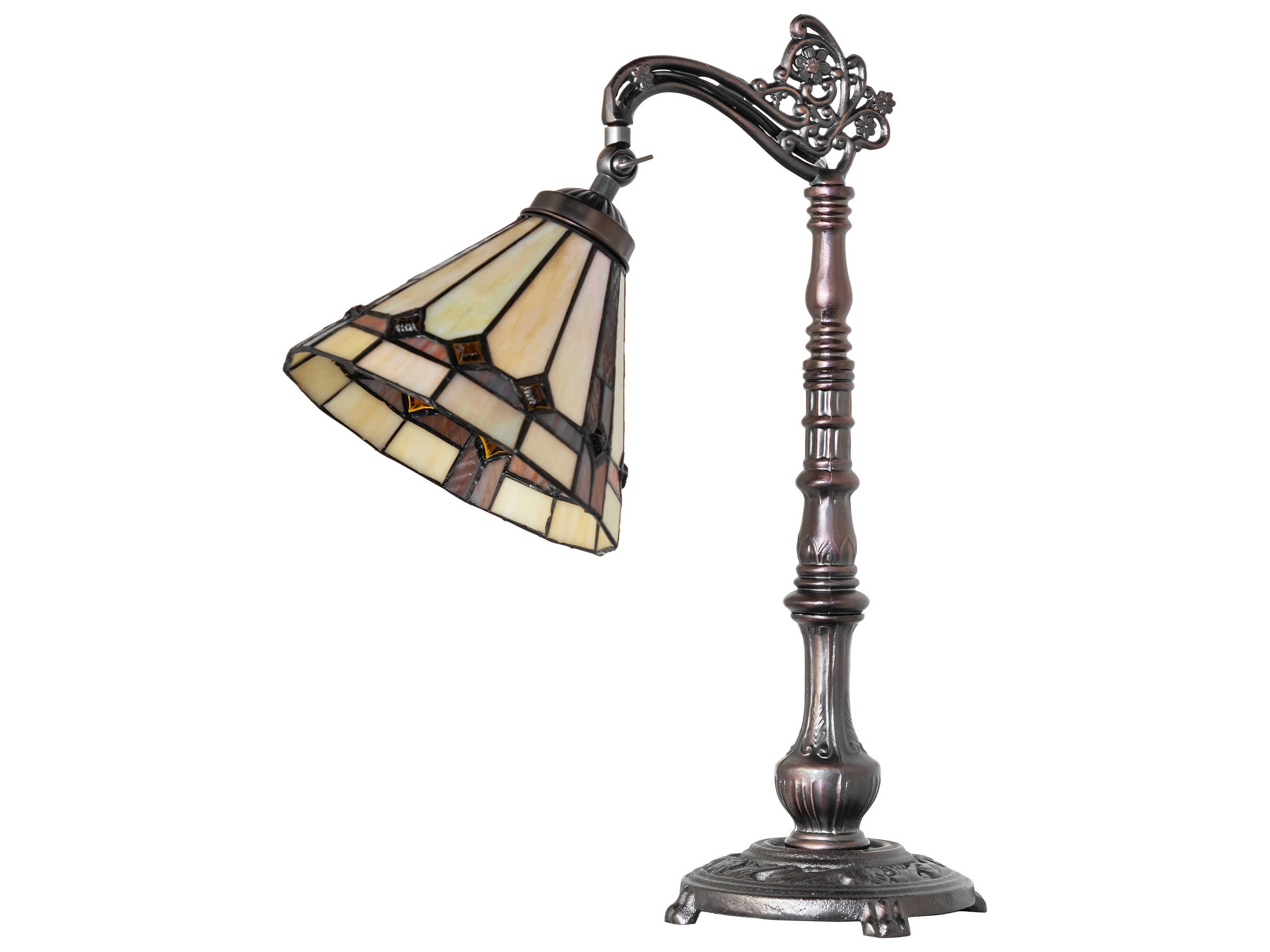 Meyda Belvidere Mahogany Bronze Desk Lamp