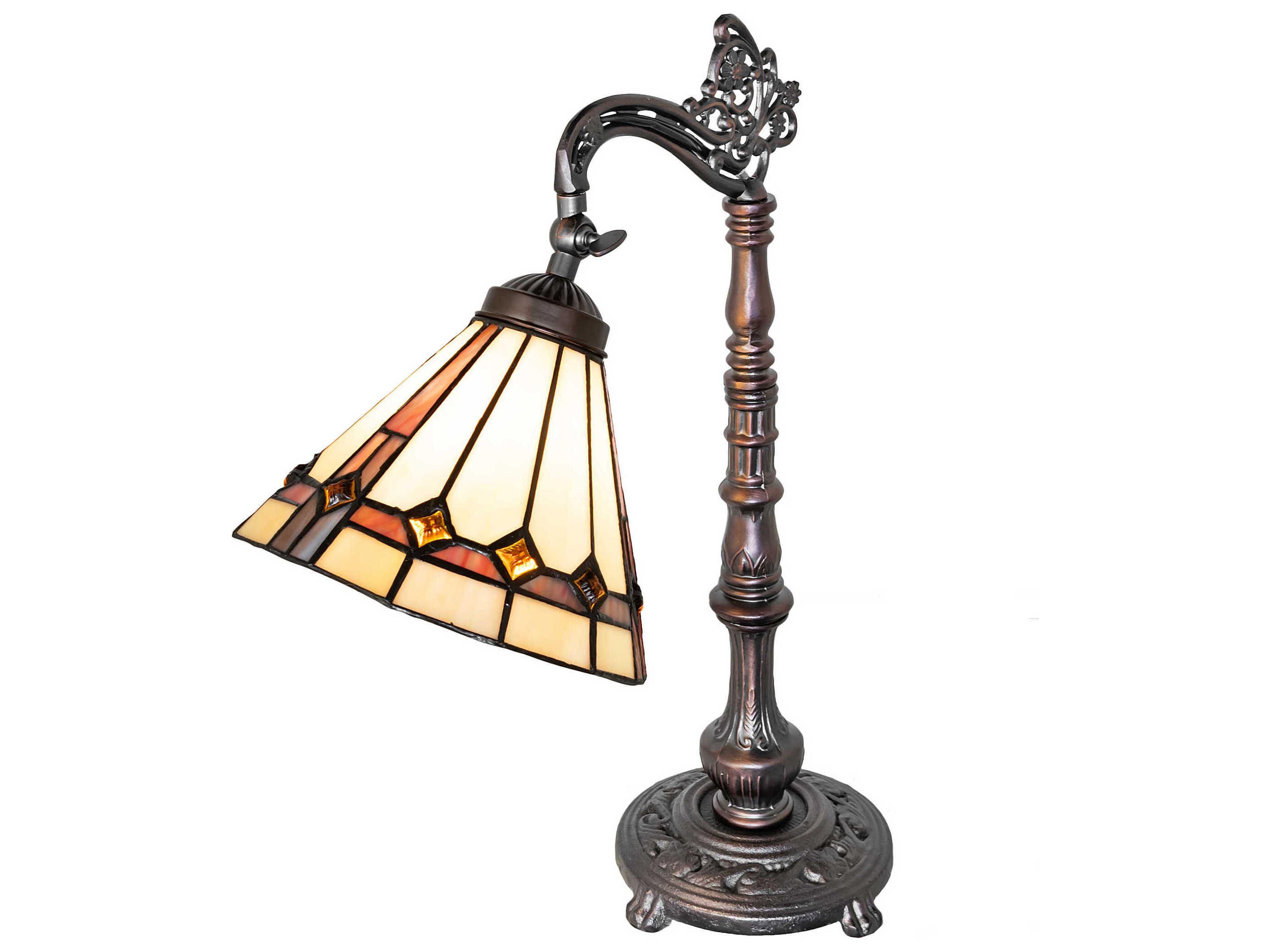 Meyda Belvidere Mahogany Bronze Desk Lamp