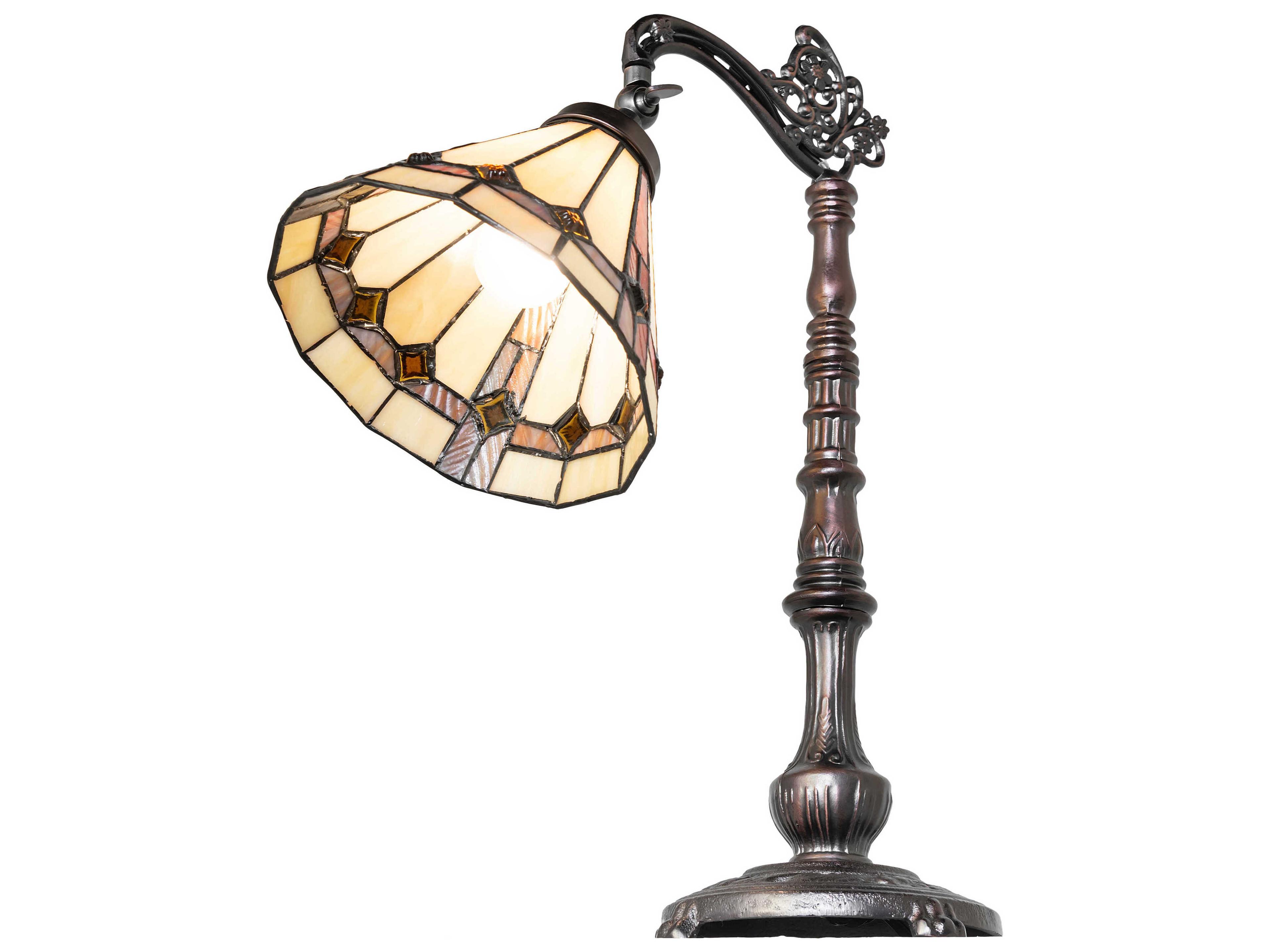 Meyda Belvidere Mahogany Bronze Desk Lamp