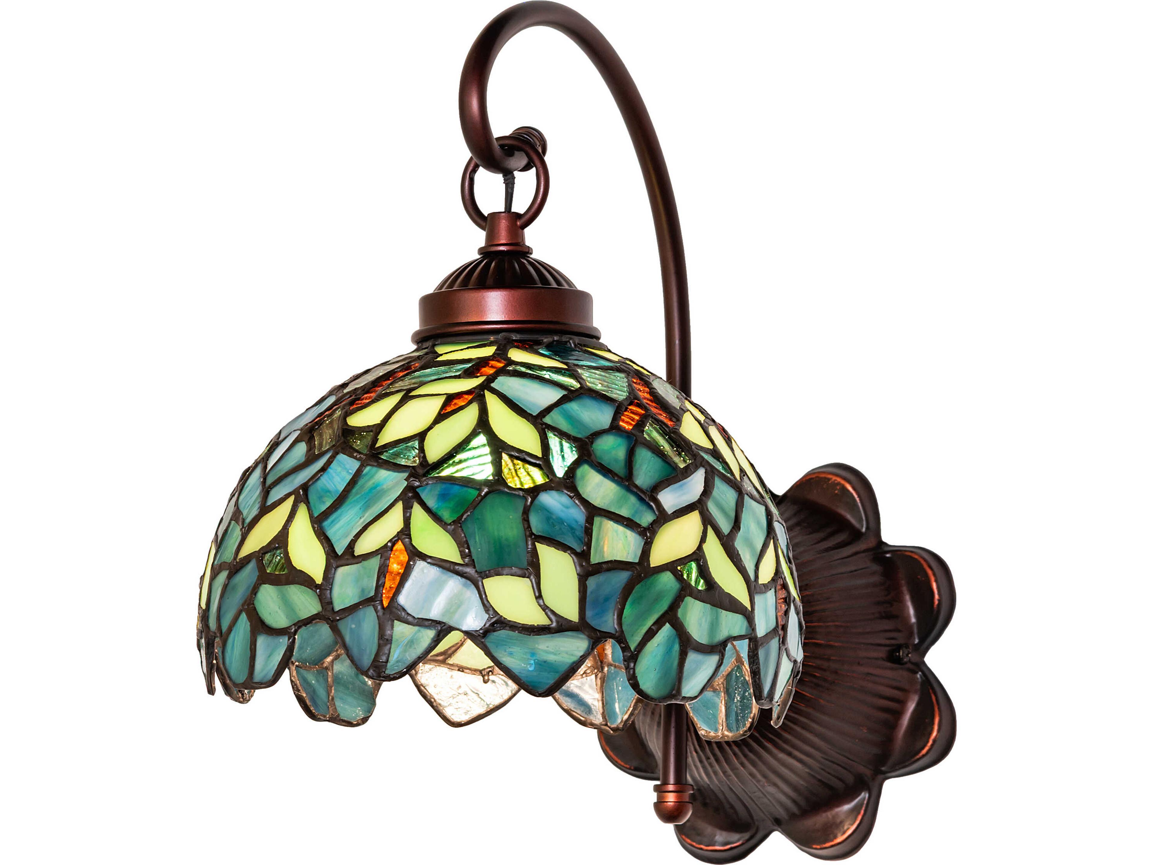 Nightfall Wisteria 1-Light Bronze Traditional Wall Sconce