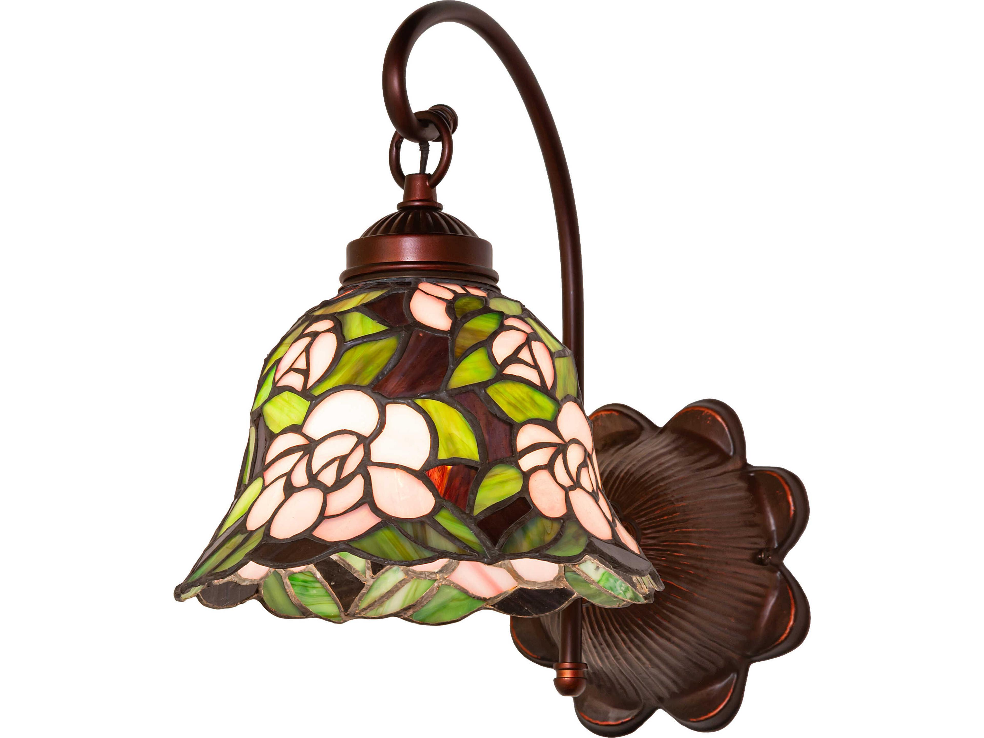 Begonia 1-Light Bronze Traditional Wall Sconce