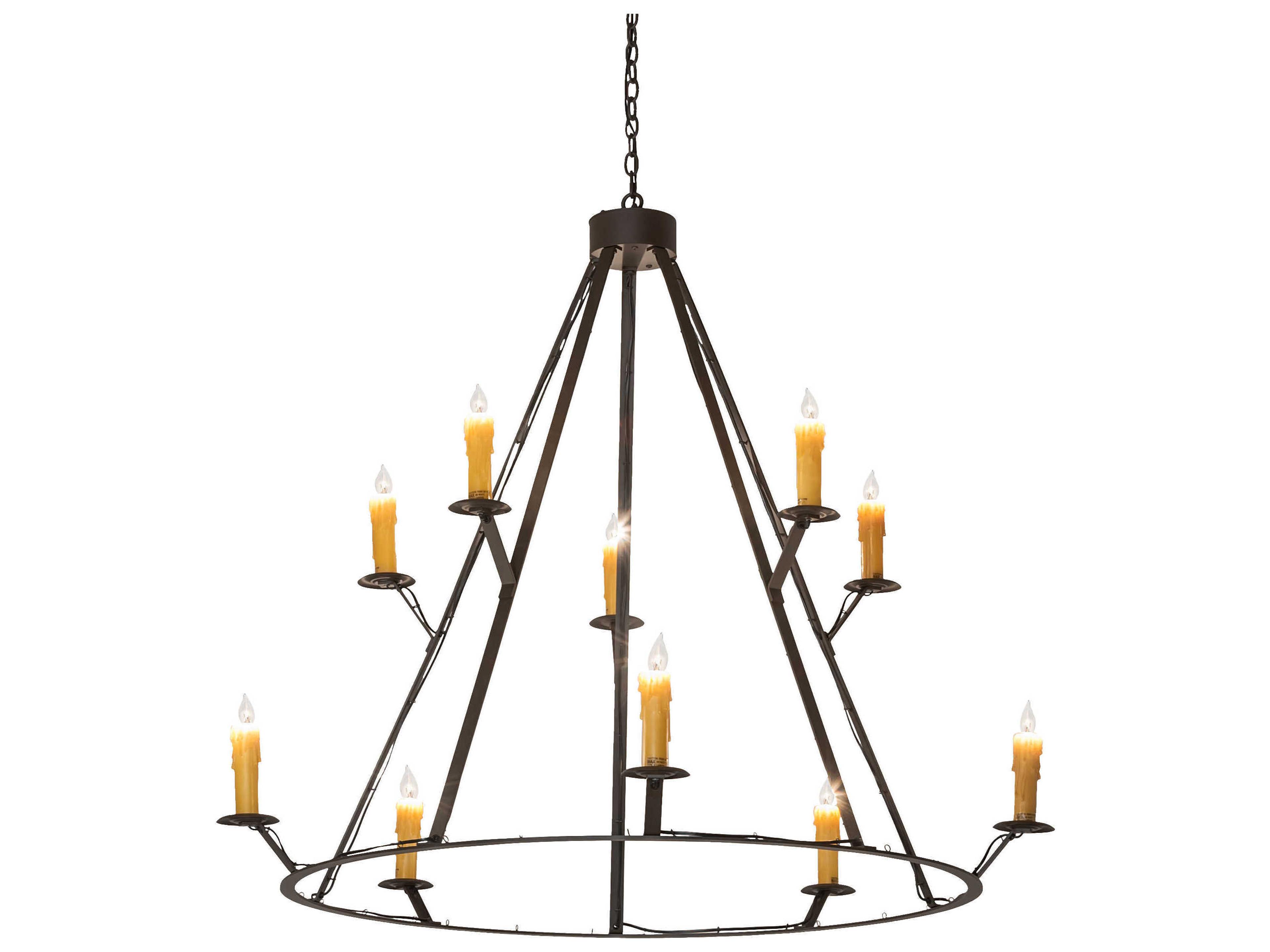 10-Light Oil Rubbed Bronze Chandelier