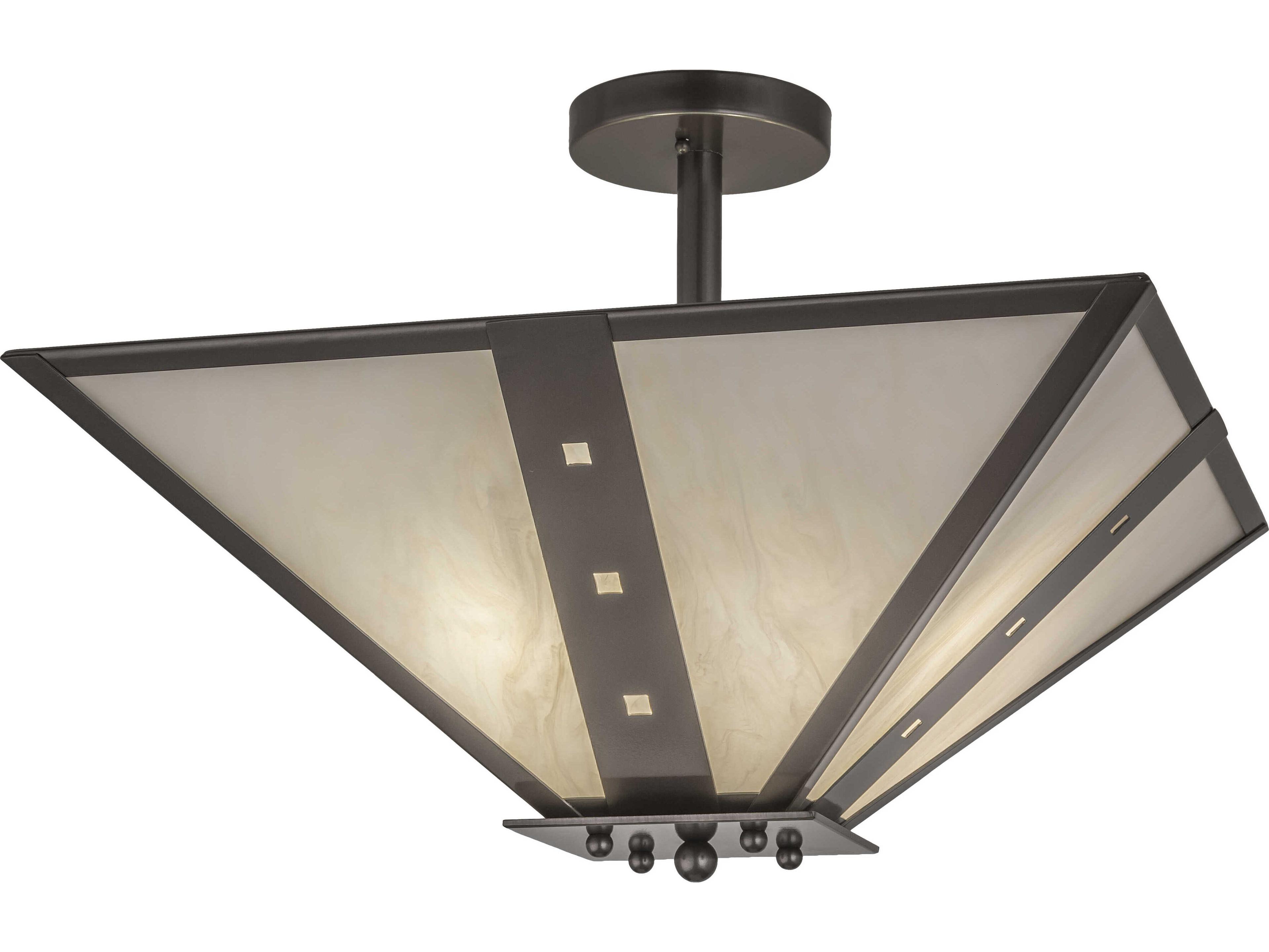Zandra 4-Light Bronze Semi Flush Mount